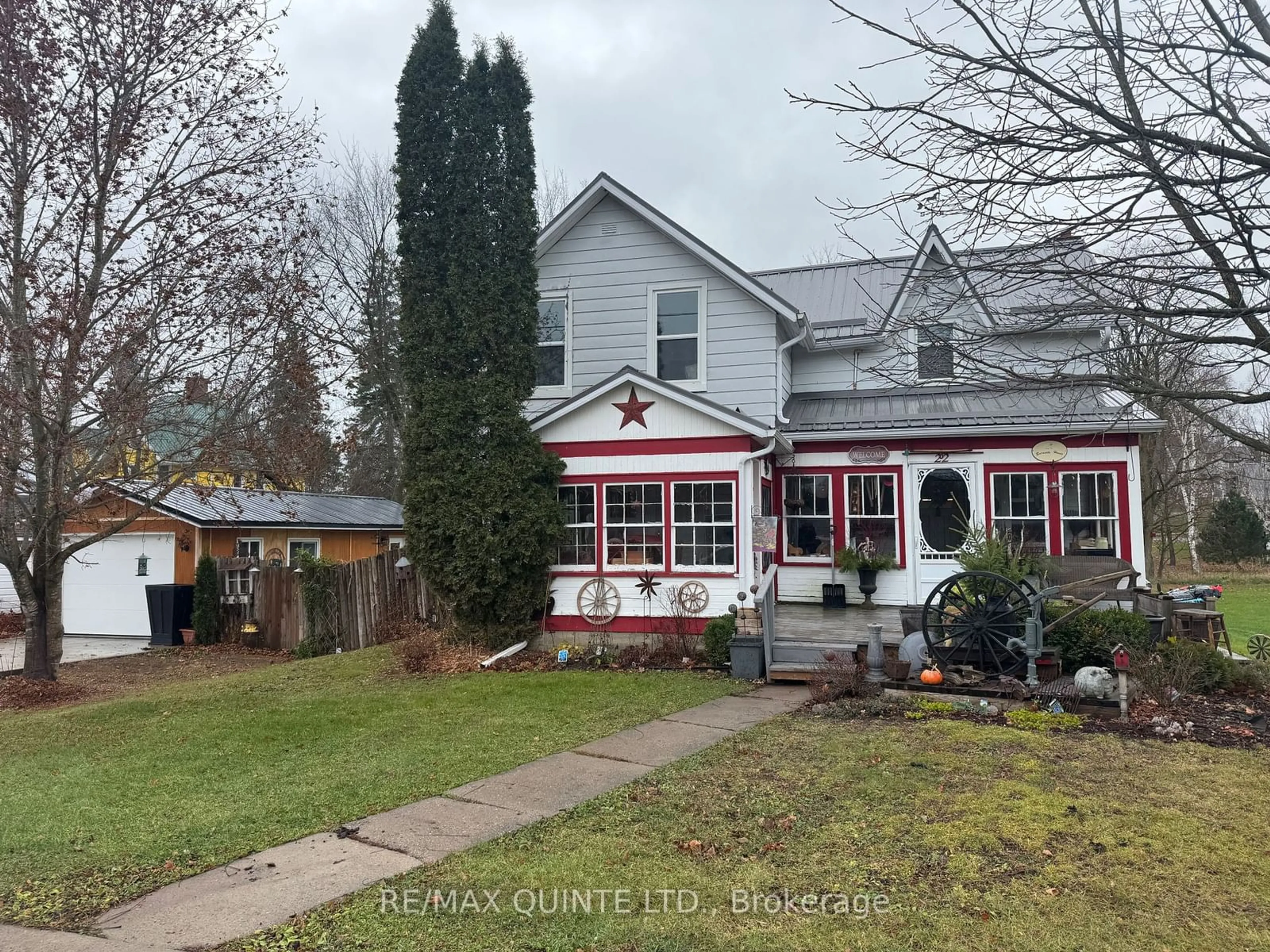 Frontside or backside of a home, the front or back of building for 22 Wellington St, Centre Hastings Ontario K0K 2K0