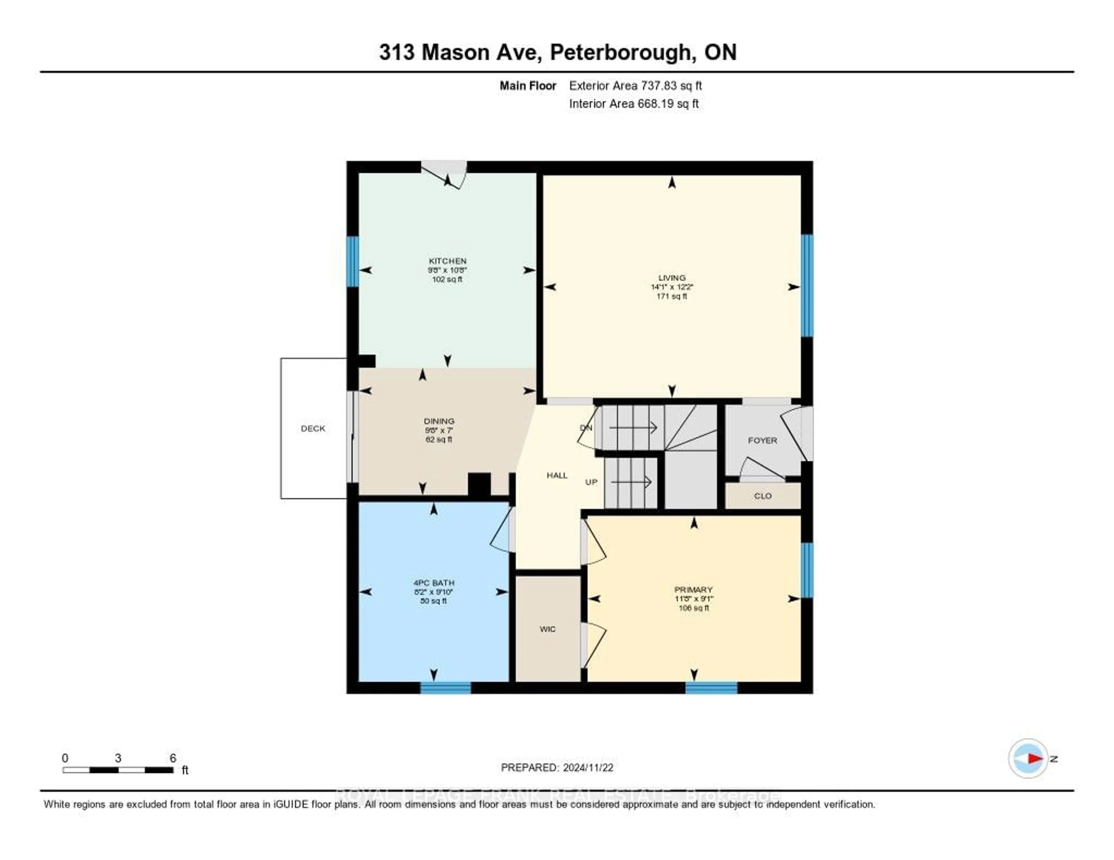 Floor plan for 313 Mason Ave, Peterborough Ontario K9H 4W4