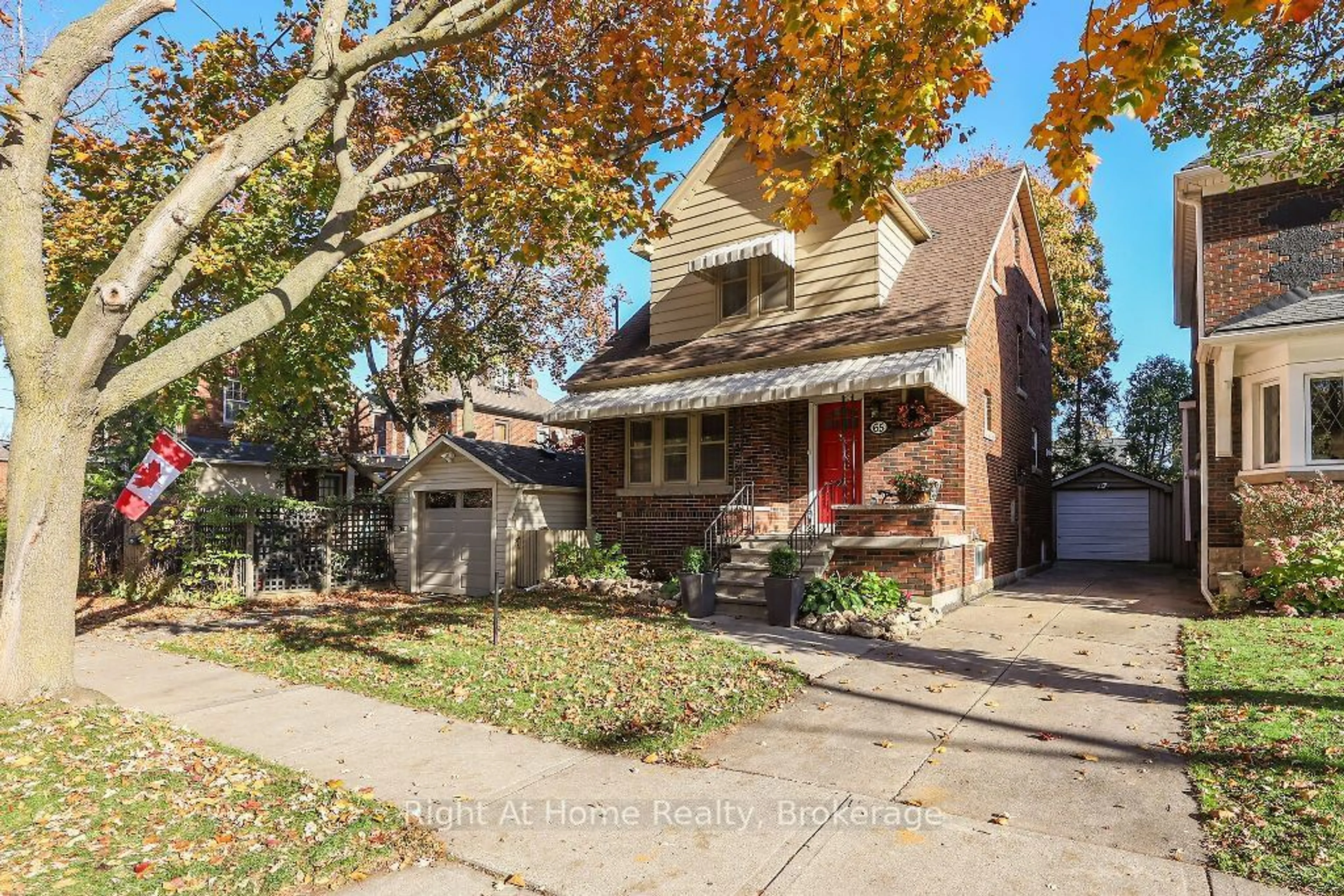 Frontside or backside of a home, the street view for 65 London St, Hamilton Ontario L8K 2G4