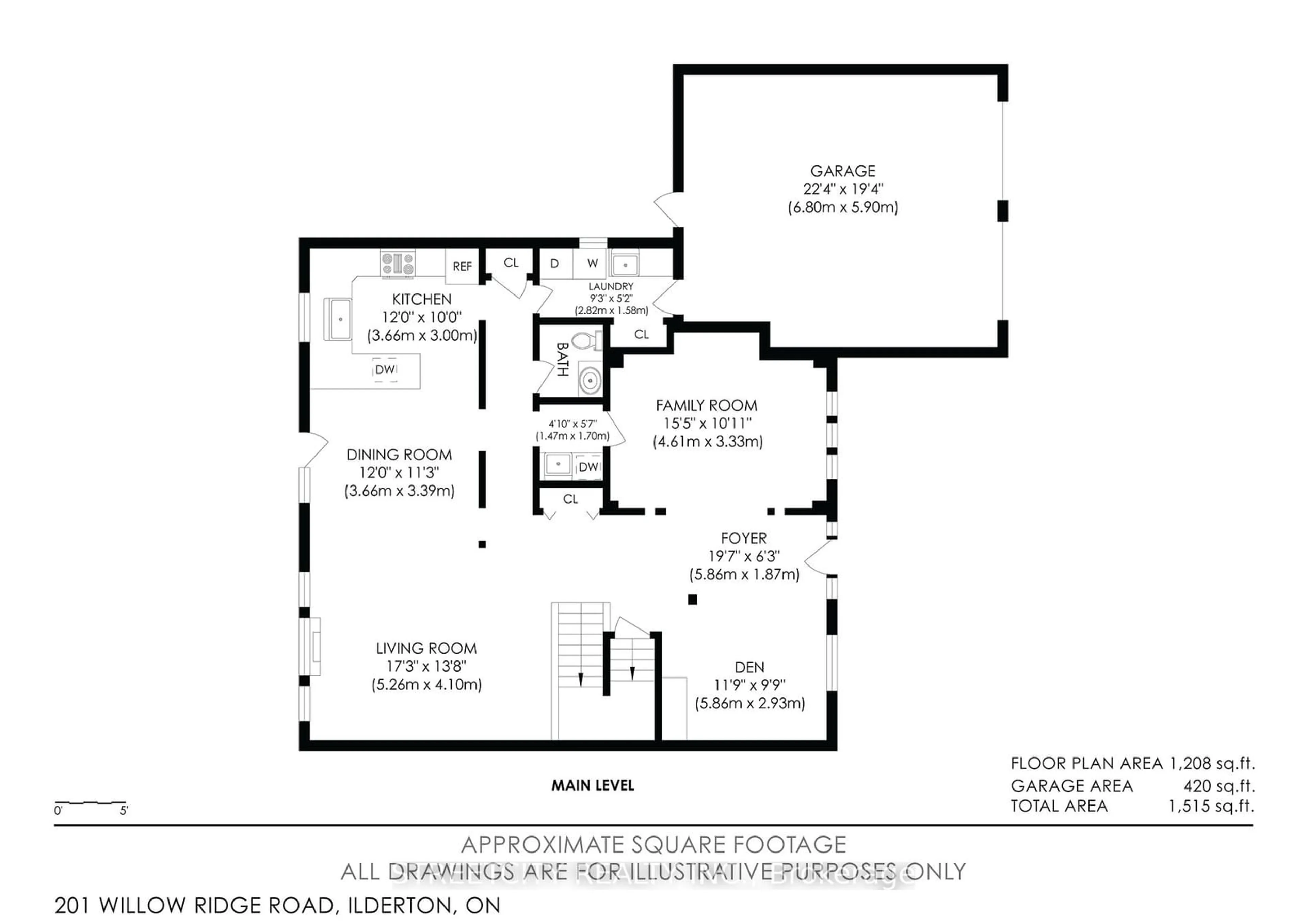 Floor plan for 201 Willow Ridge Rd, Middlesex Centre Ontario N0M 2A0