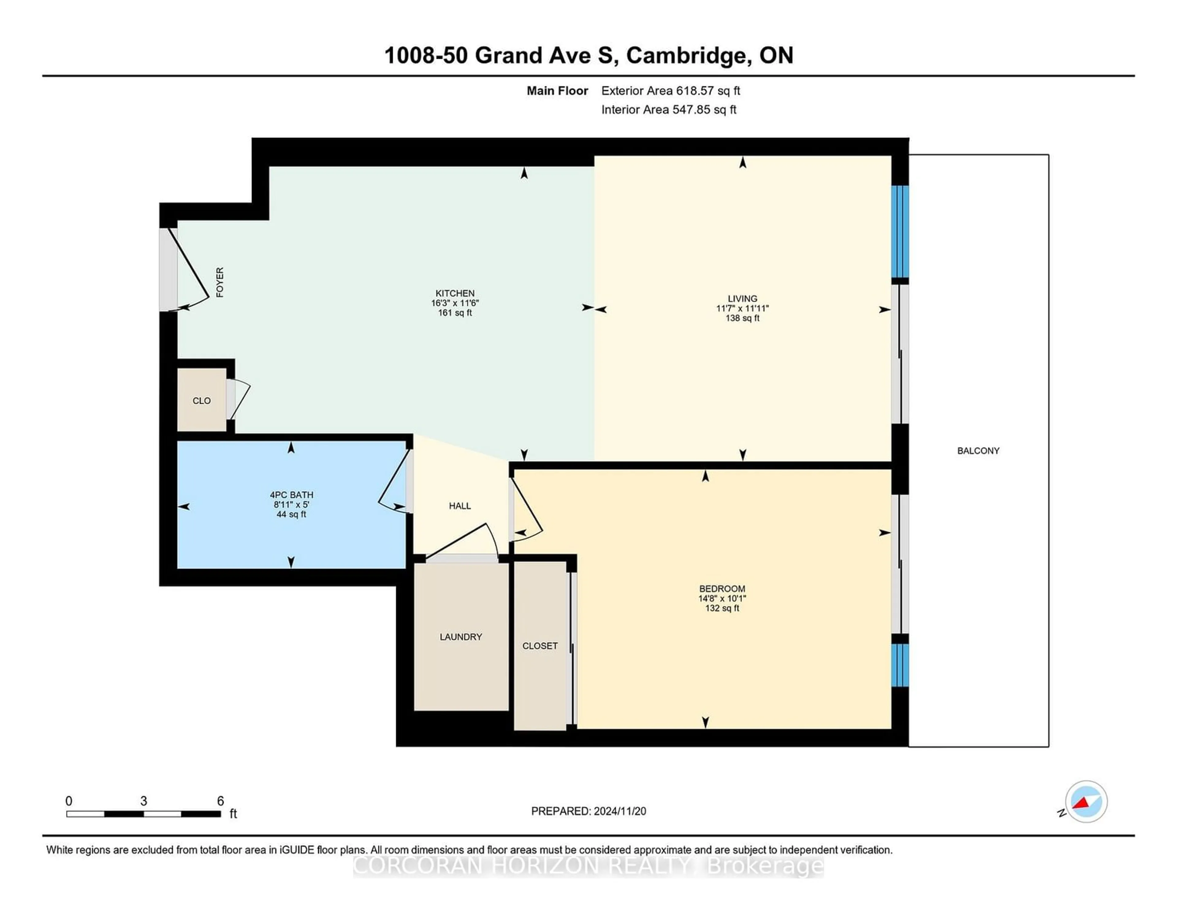 Floor plan for 50 Grand Ave #1008, Cambridge Ontario N1S 0C2