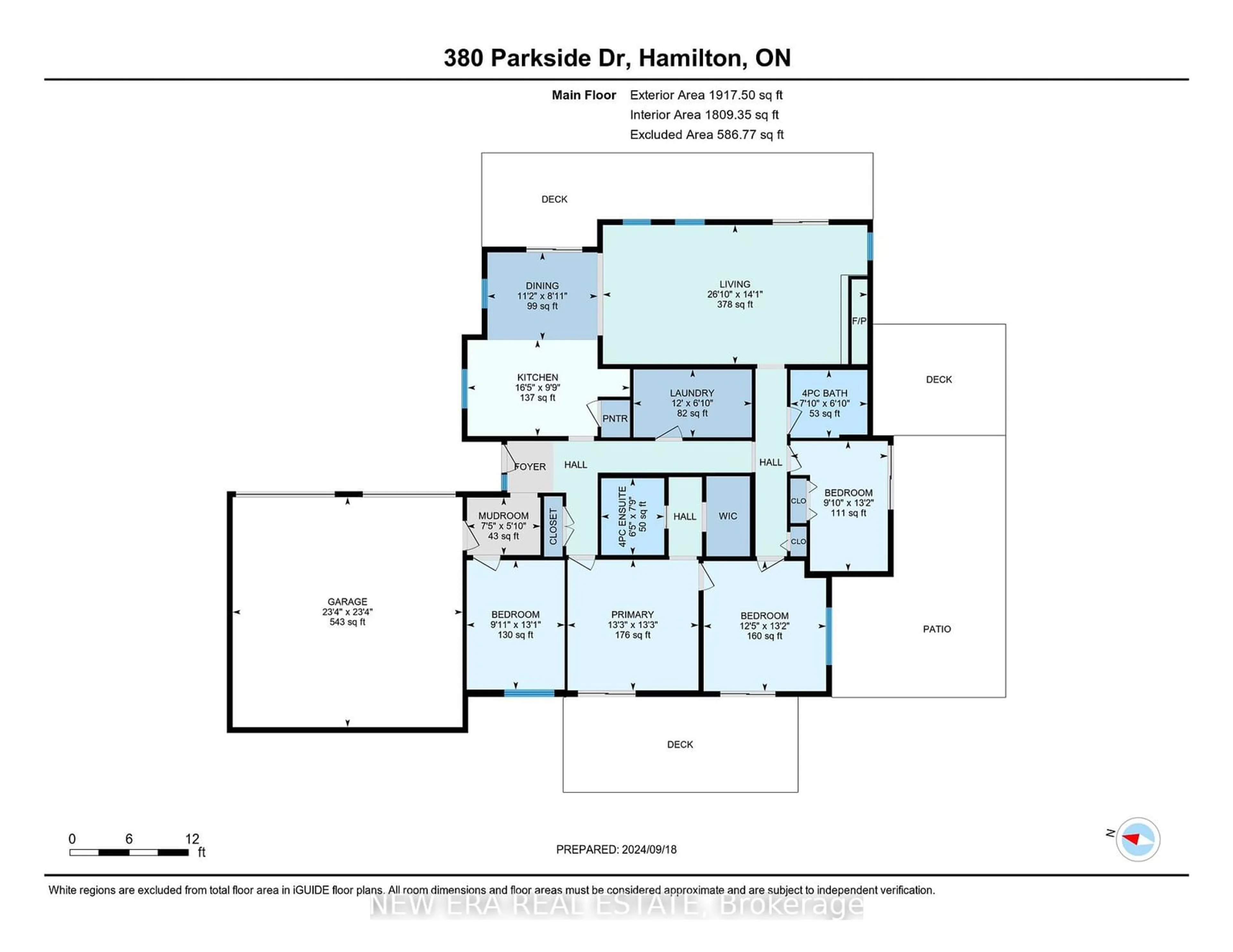 Floor plan for 380 Parkside Dr, Hamilton Ontario L0R 2H1