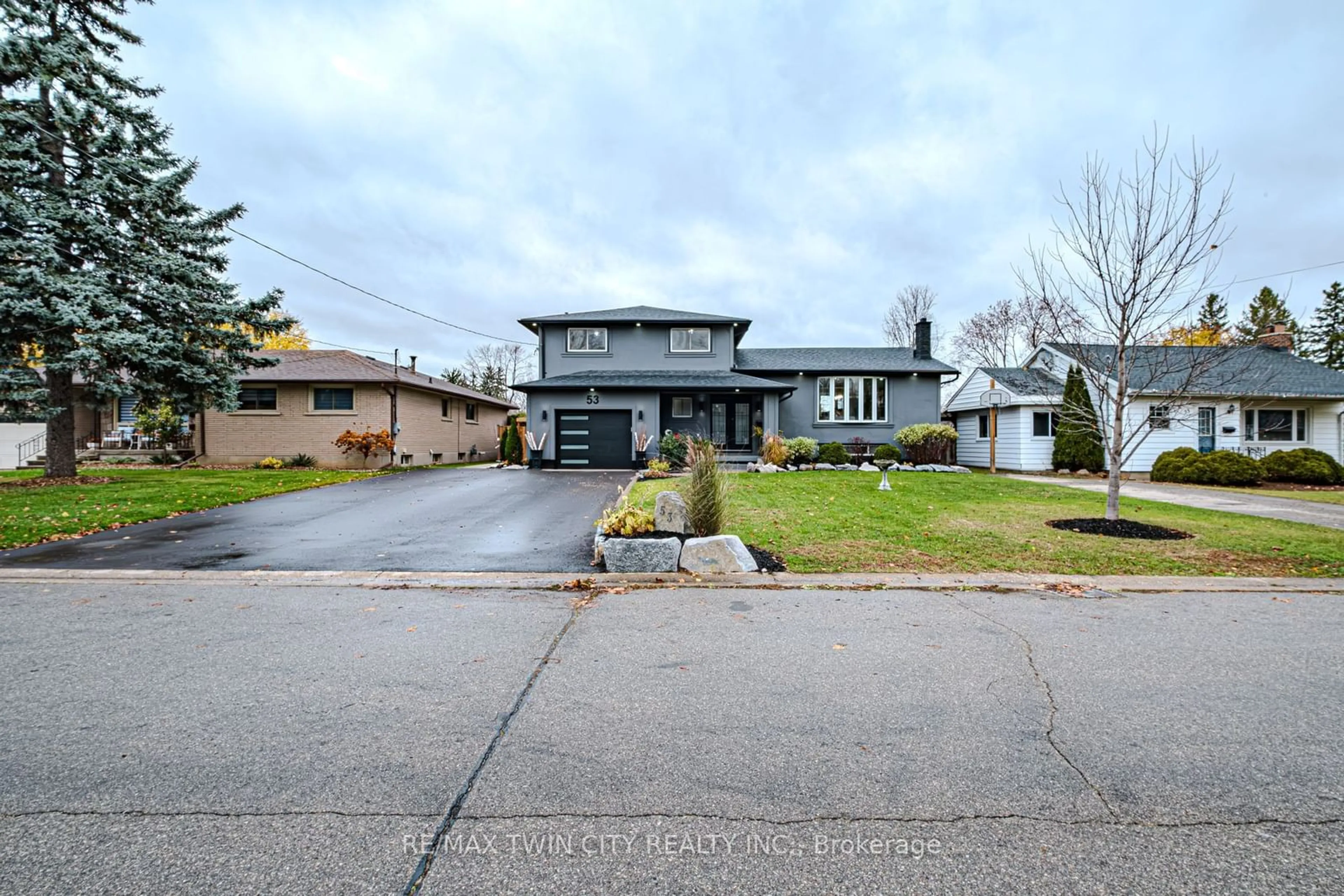 Frontside or backside of a home, the street view for 53 Tranquility St, Brantford Ontario N3R 3H6