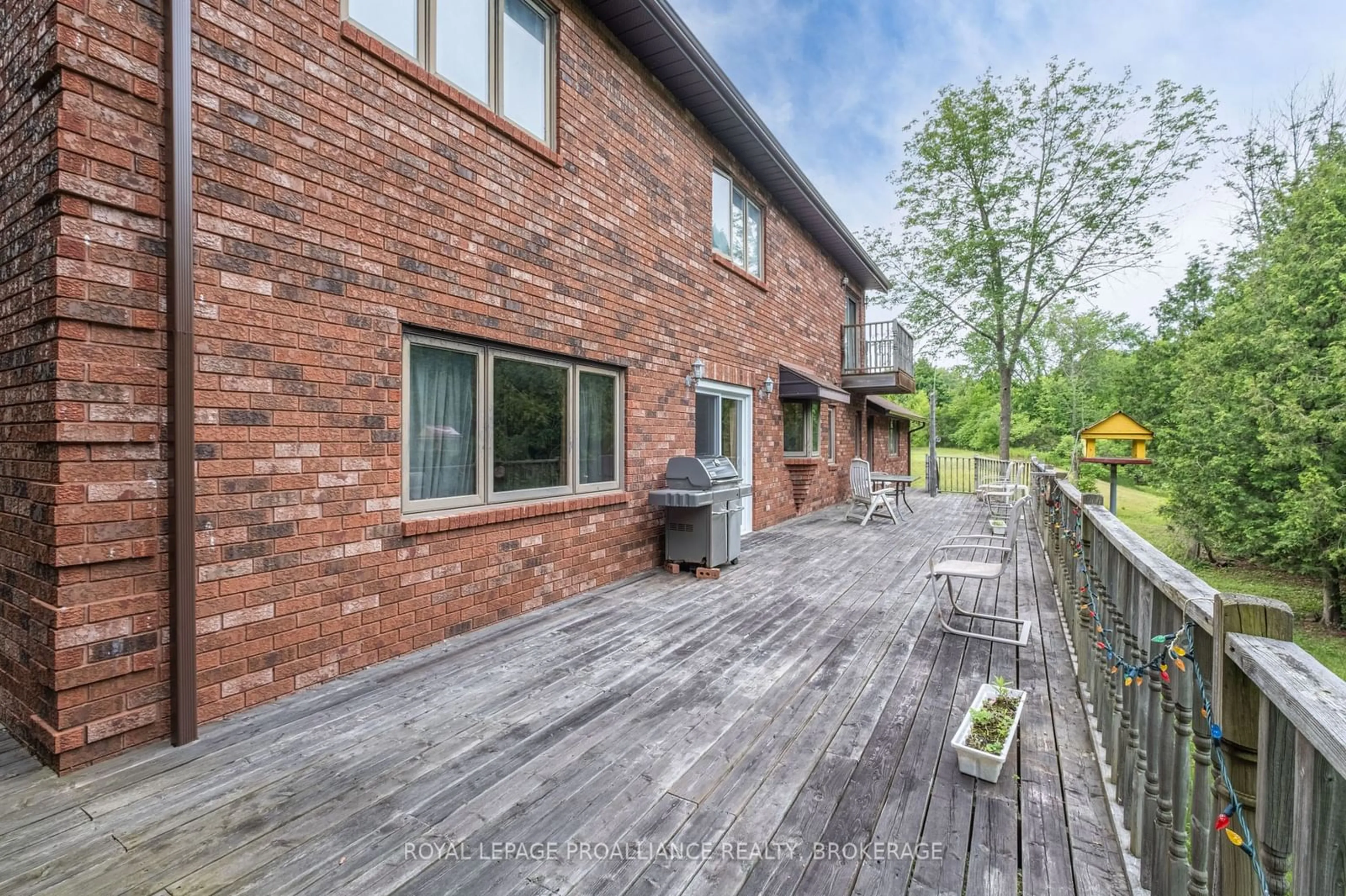 Patio, the fenced backyard for 40 Concession St, Stone Mills Ontario K0K 3G0