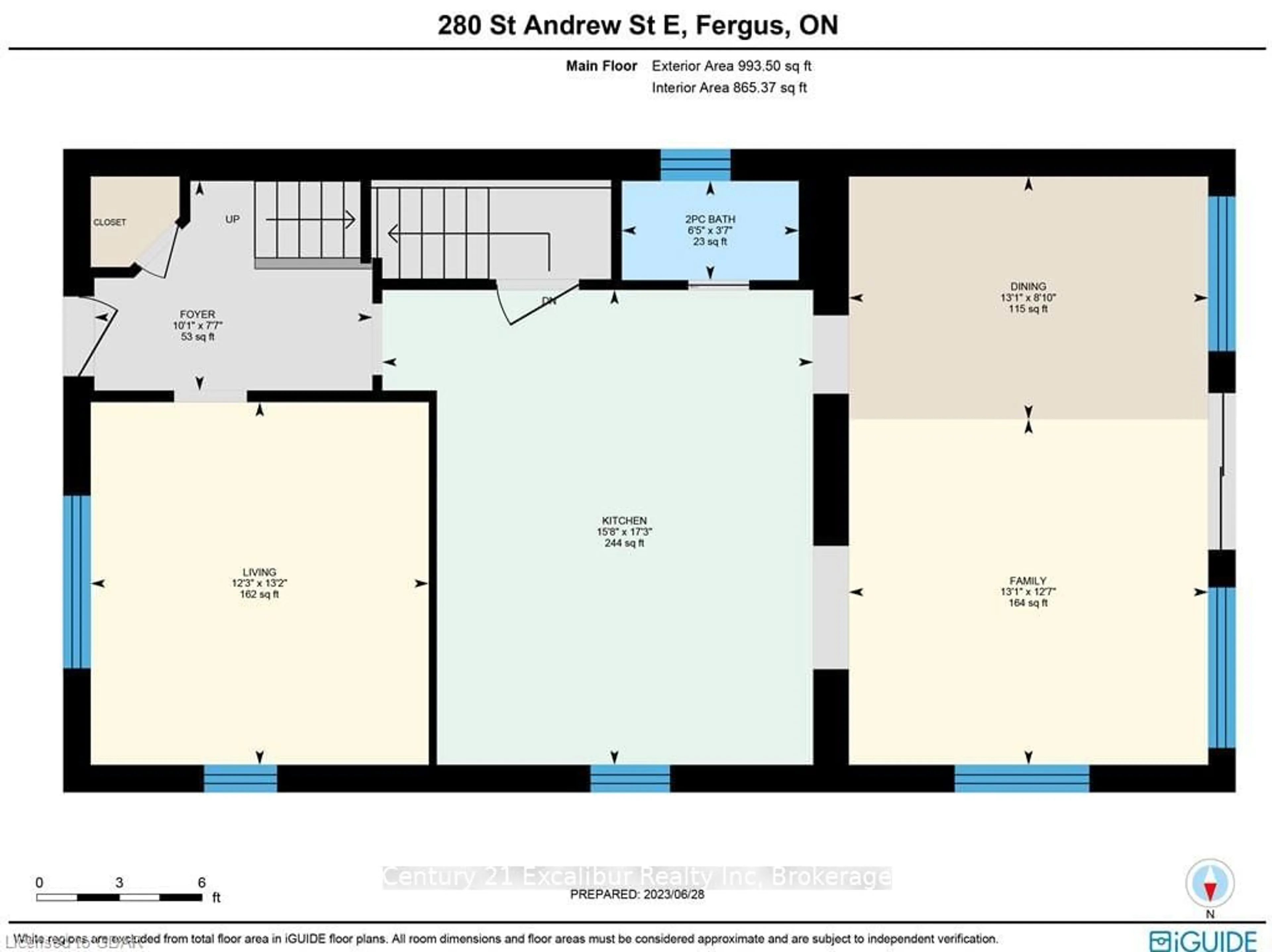 Floor plan for 280 ST ANDREW St, Centre Wellington Ontario N1M 1R1