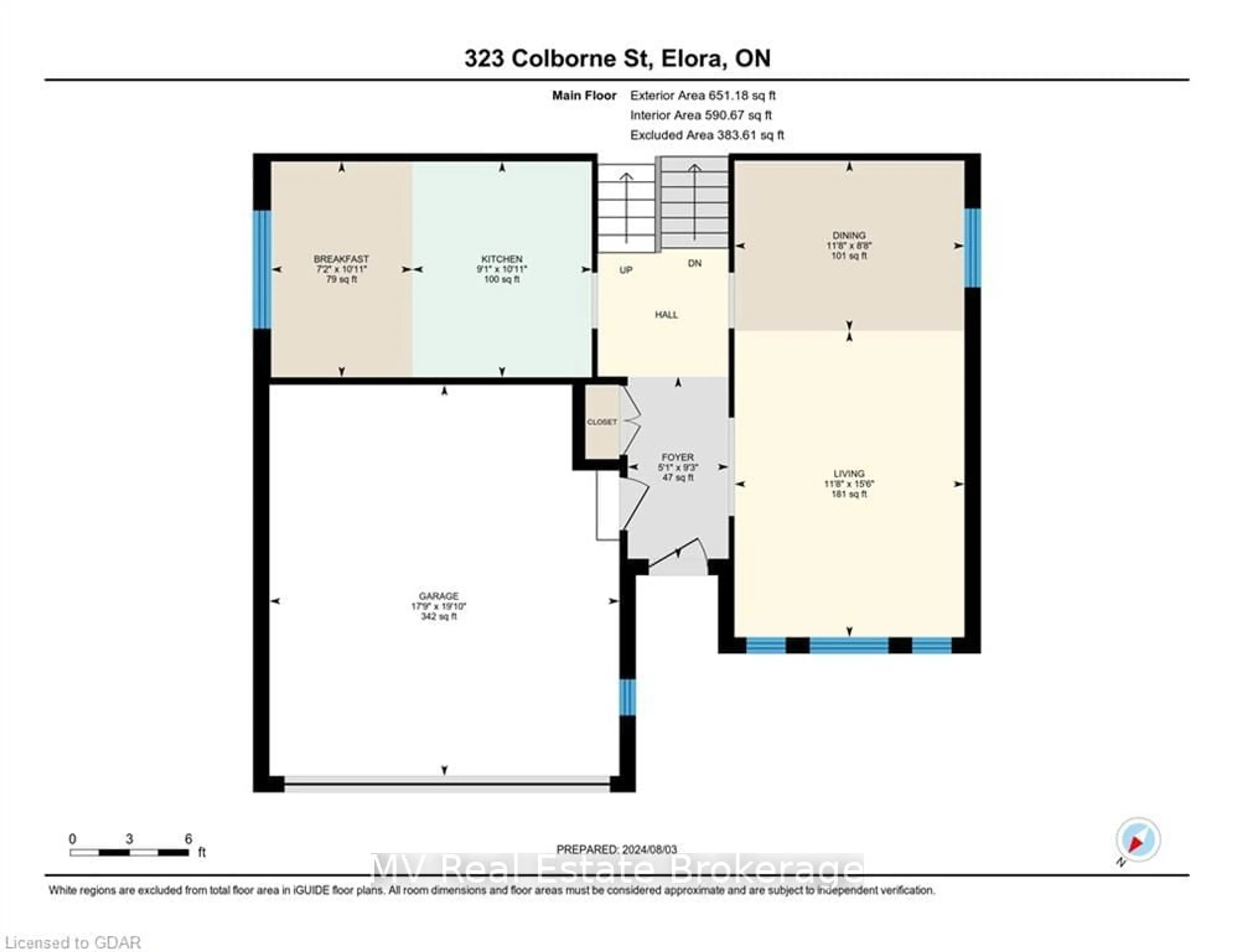 Floor plan for 323 COLBORNE St, Centre Wellington Ontario N0B 1S0