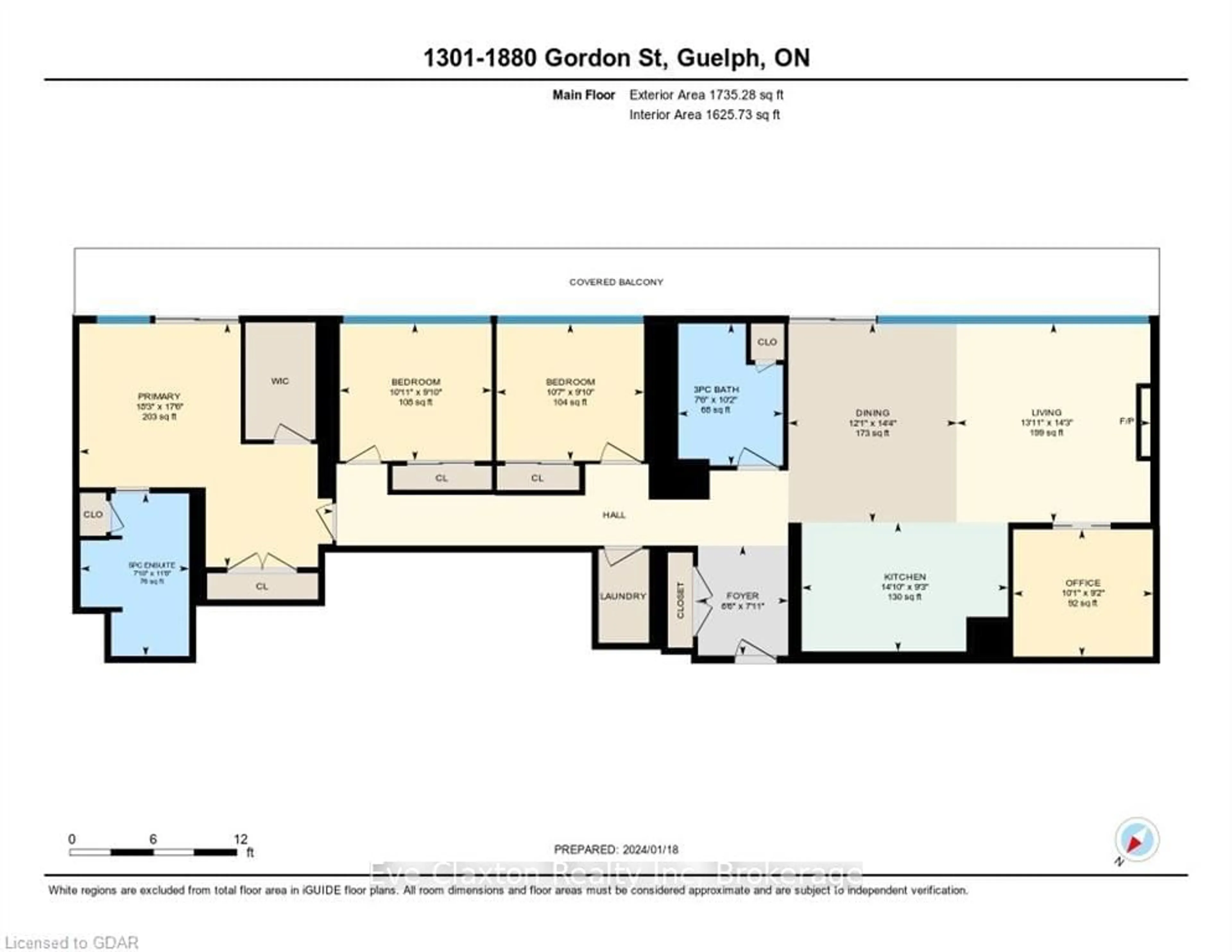 Floor plan for 1880 GORDON St #1301, Guelph Ontario N1L 0P5