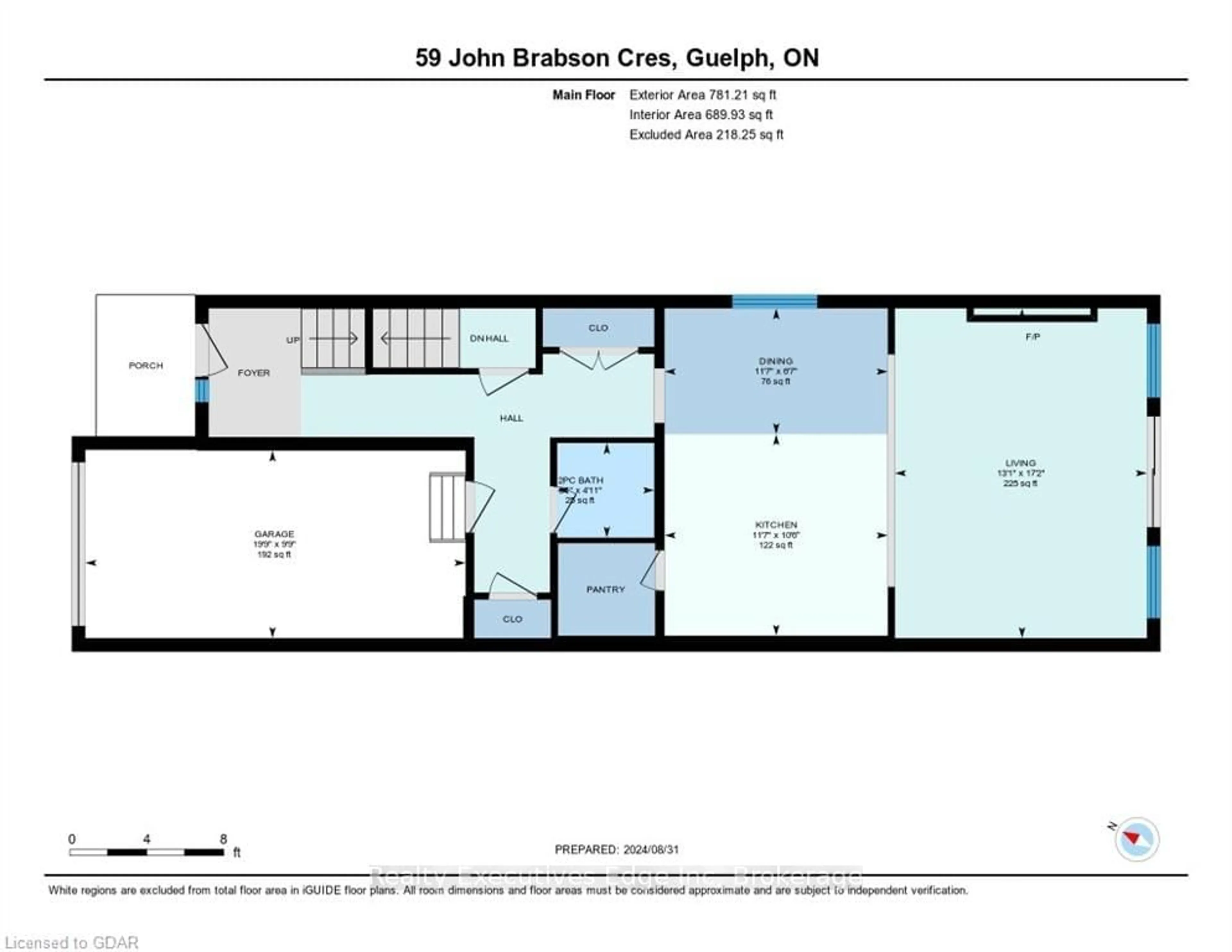 Floor plan for 59 JOHN BRABSON Cres, Guelph Ontario N1G 0G5