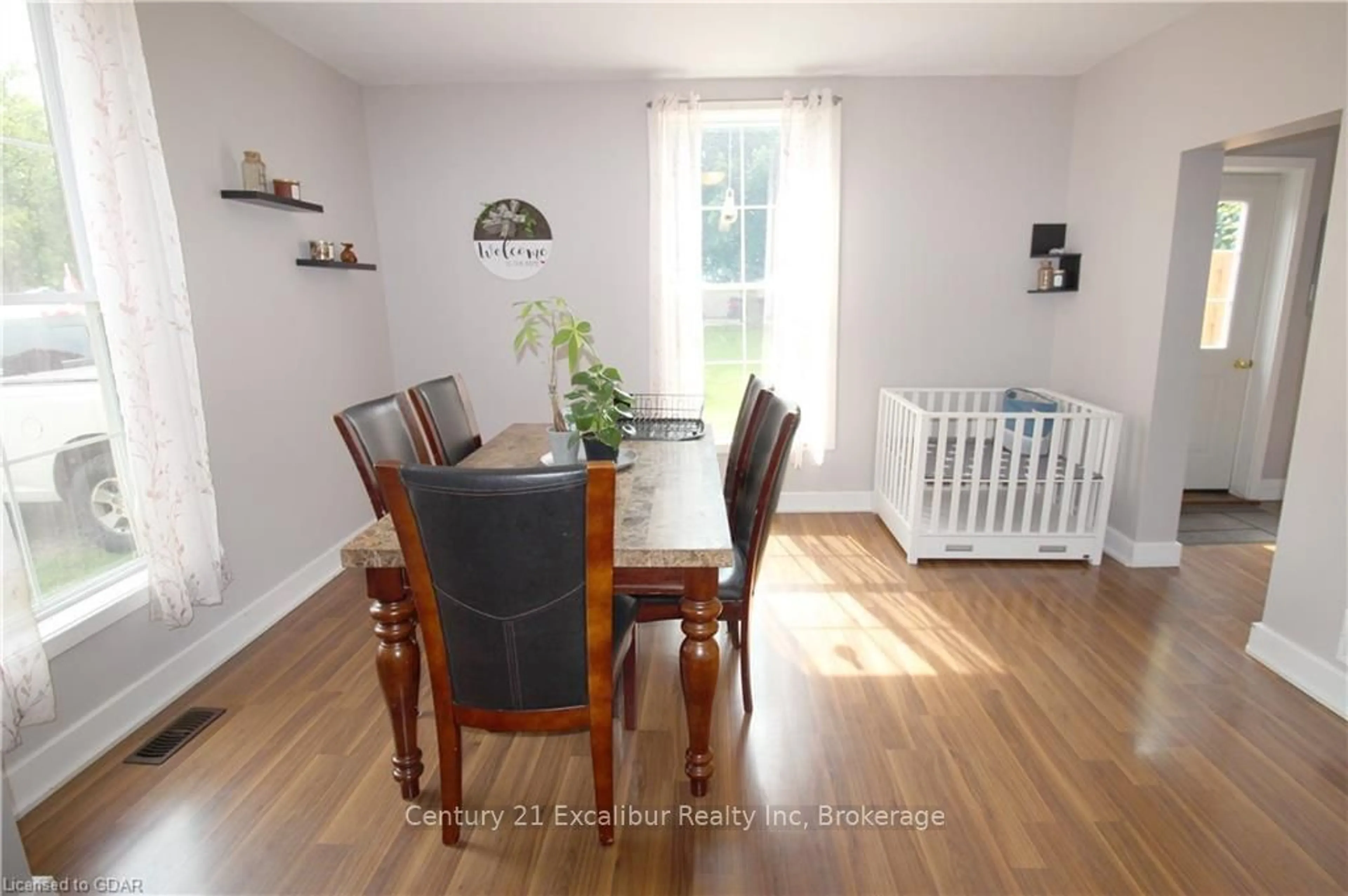 Dining room, wood floors, cottage for 211 GEORGE St, Wellington North Ontario N0G 1A0