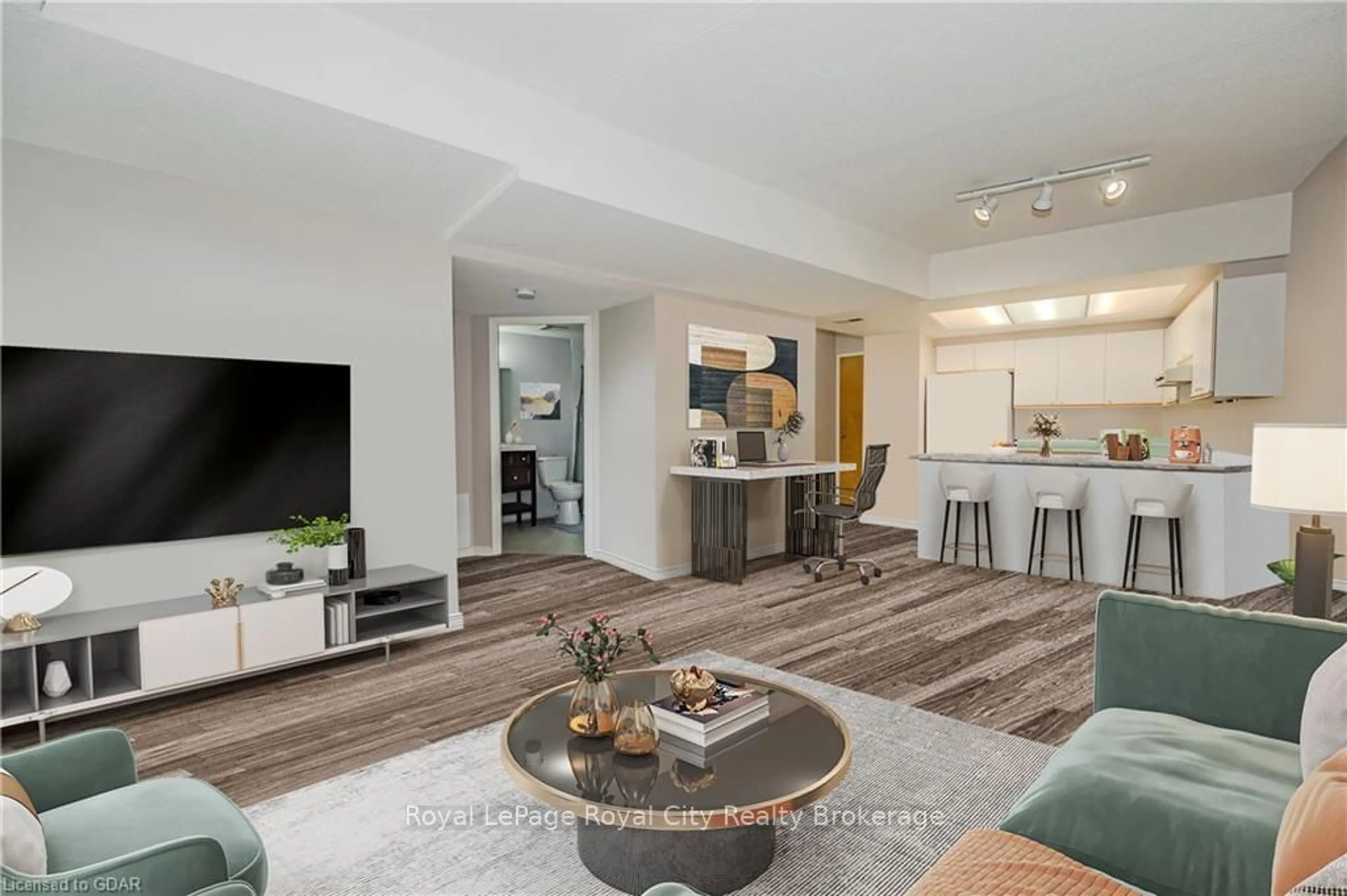 Open concept kitchen for 105 BAGOT St #313, Guelph Ontario N1H 8H4