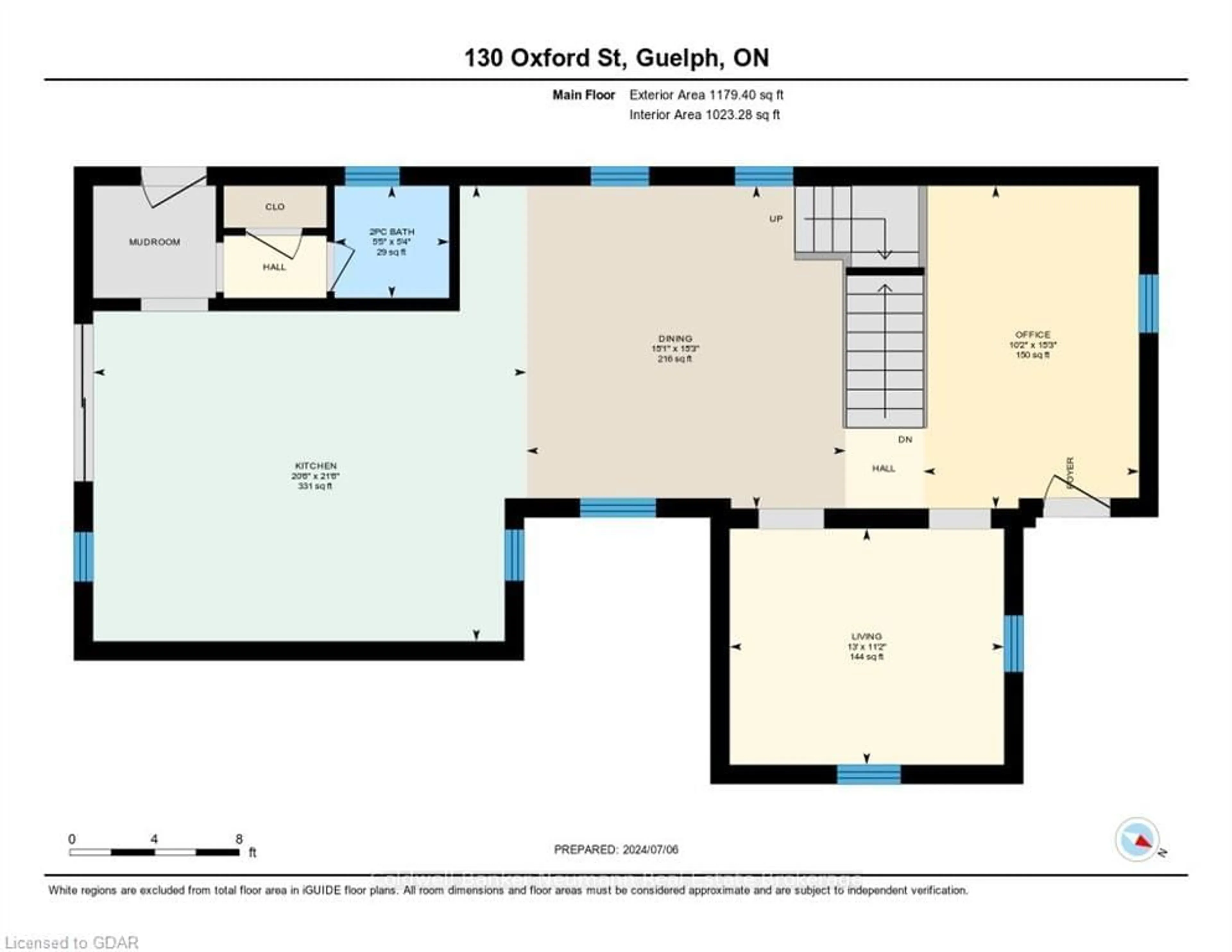 Floor plan for 130 OXFORD St, Guelph Ontario N1H 2M7