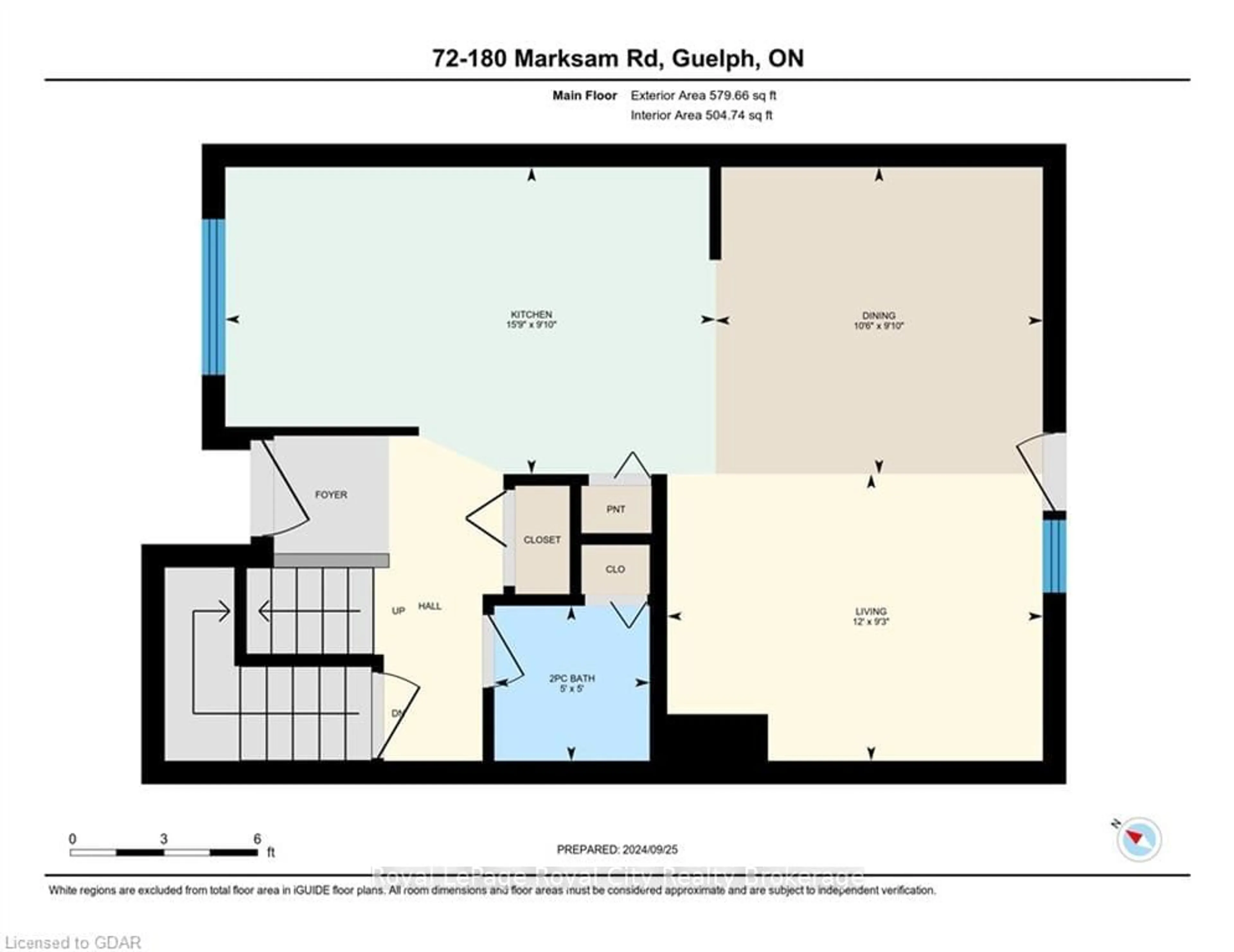 Floor plan for 180 MARKSAM Rd #72, Guelph Ontario N1H 8G6