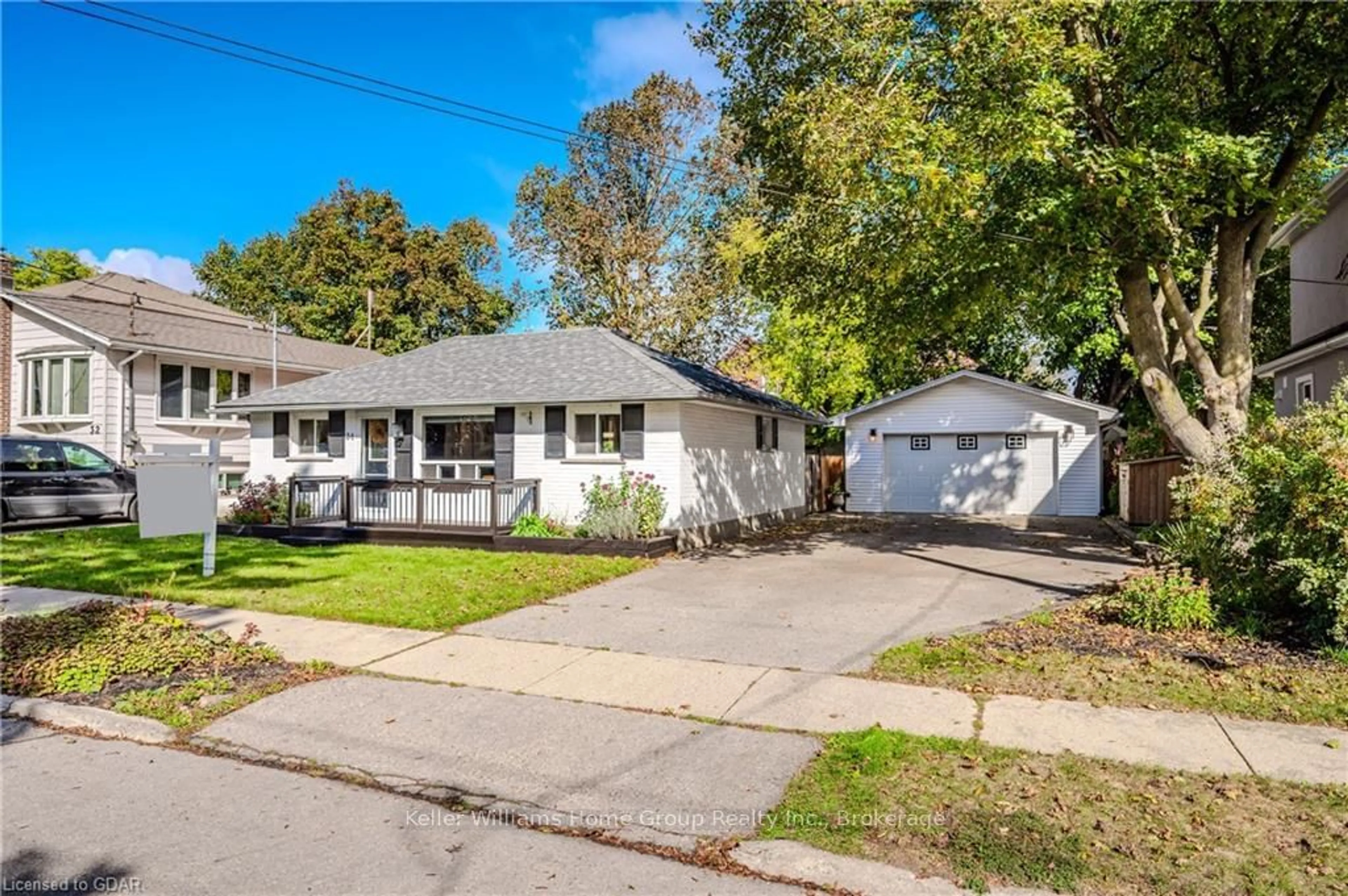 Frontside or backside of a home, the street view for 34 MENZIE Ave, Guelph Ontario N1E 5X9