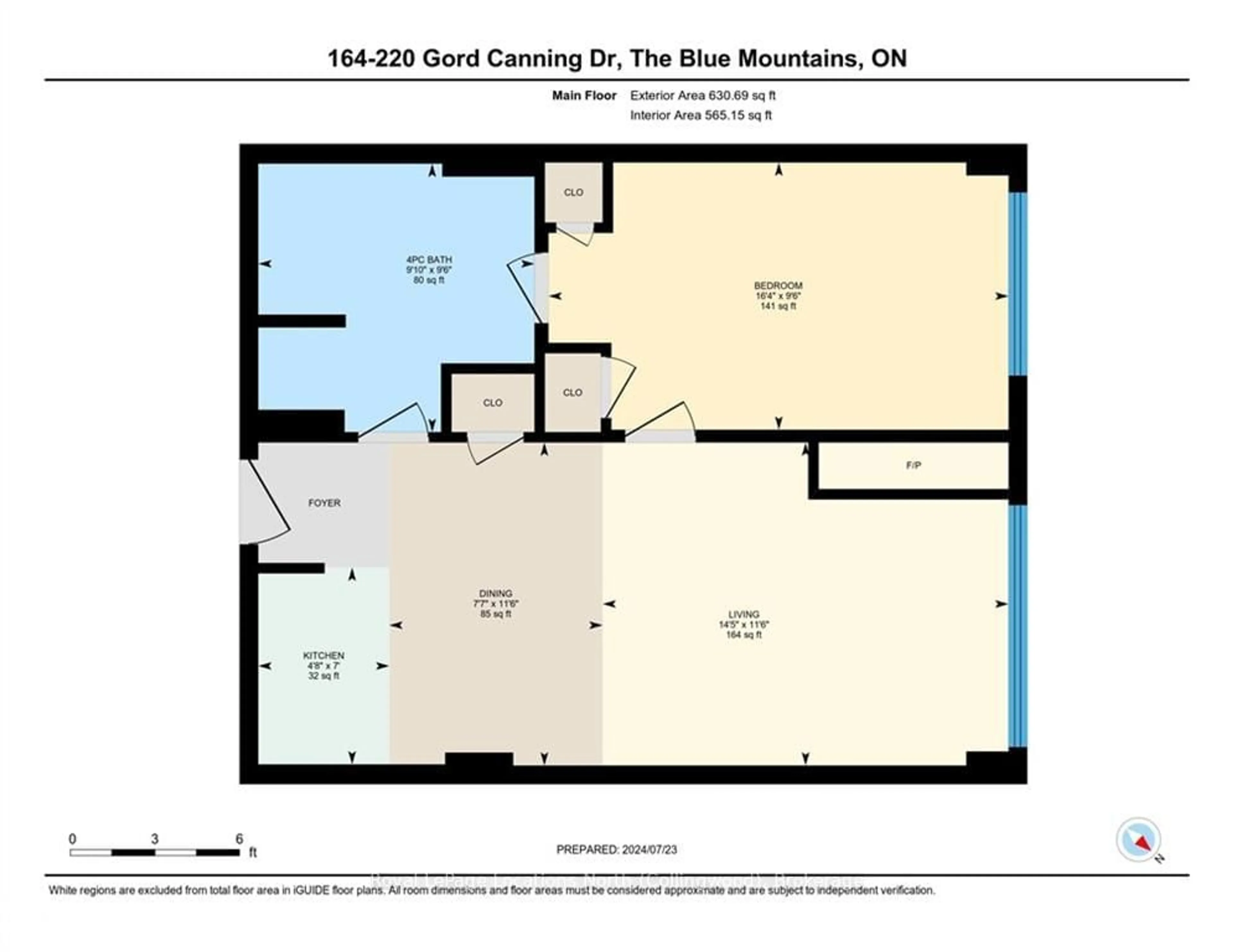 Floor plan for 220 GORD CANNING Dr #164, Blue Mountains Ontario L9Y 0V9