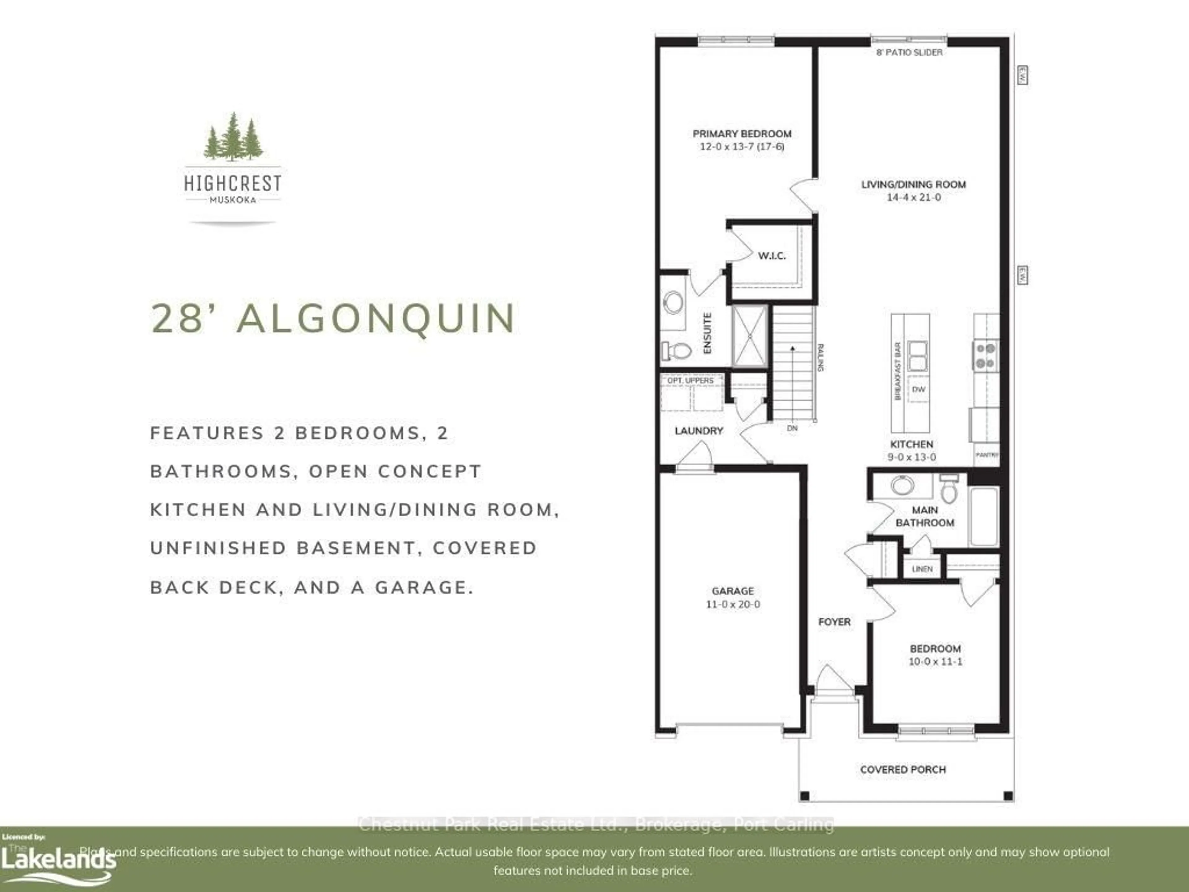 Floor plan for 2 BLACK SPRUCE St, Huntsville Ontario P1H 1M3