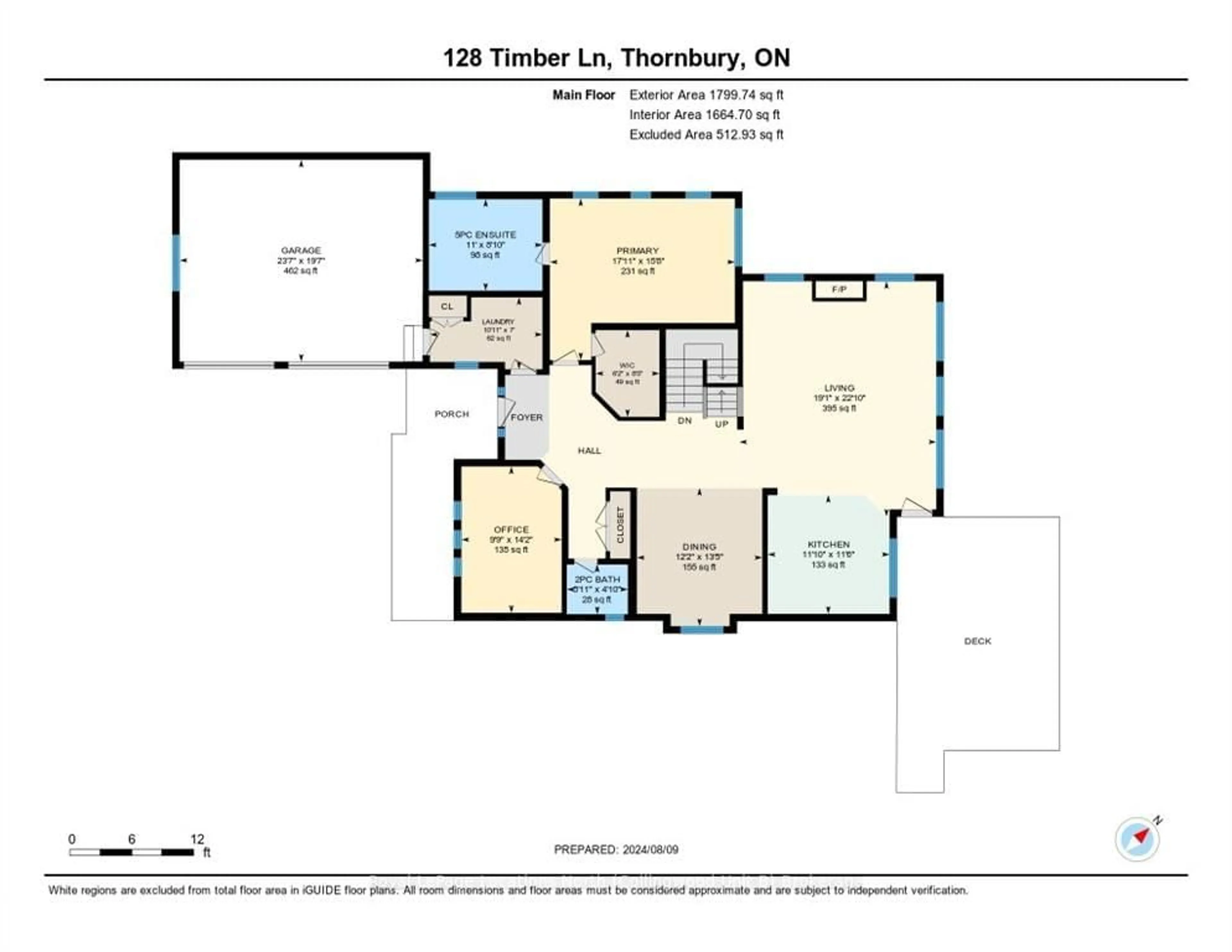 Floor plan for 128 TIMBER LANE Lane, Blue Mountains Ontario N0H 2P0