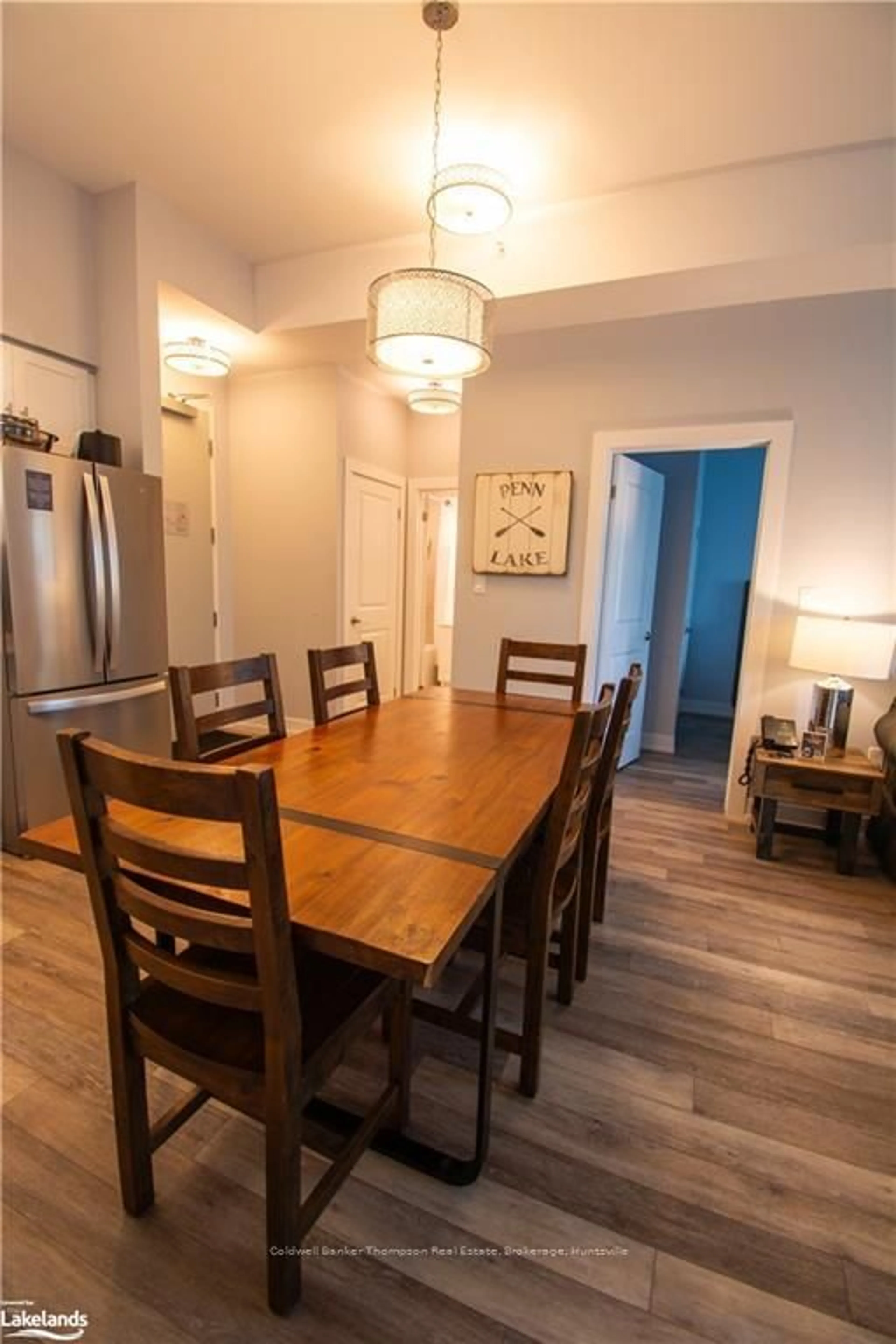 Dining room, wood floors for 25 PEN LAKE POINT Rd #003, Huntsville Ontario P1H 1A9