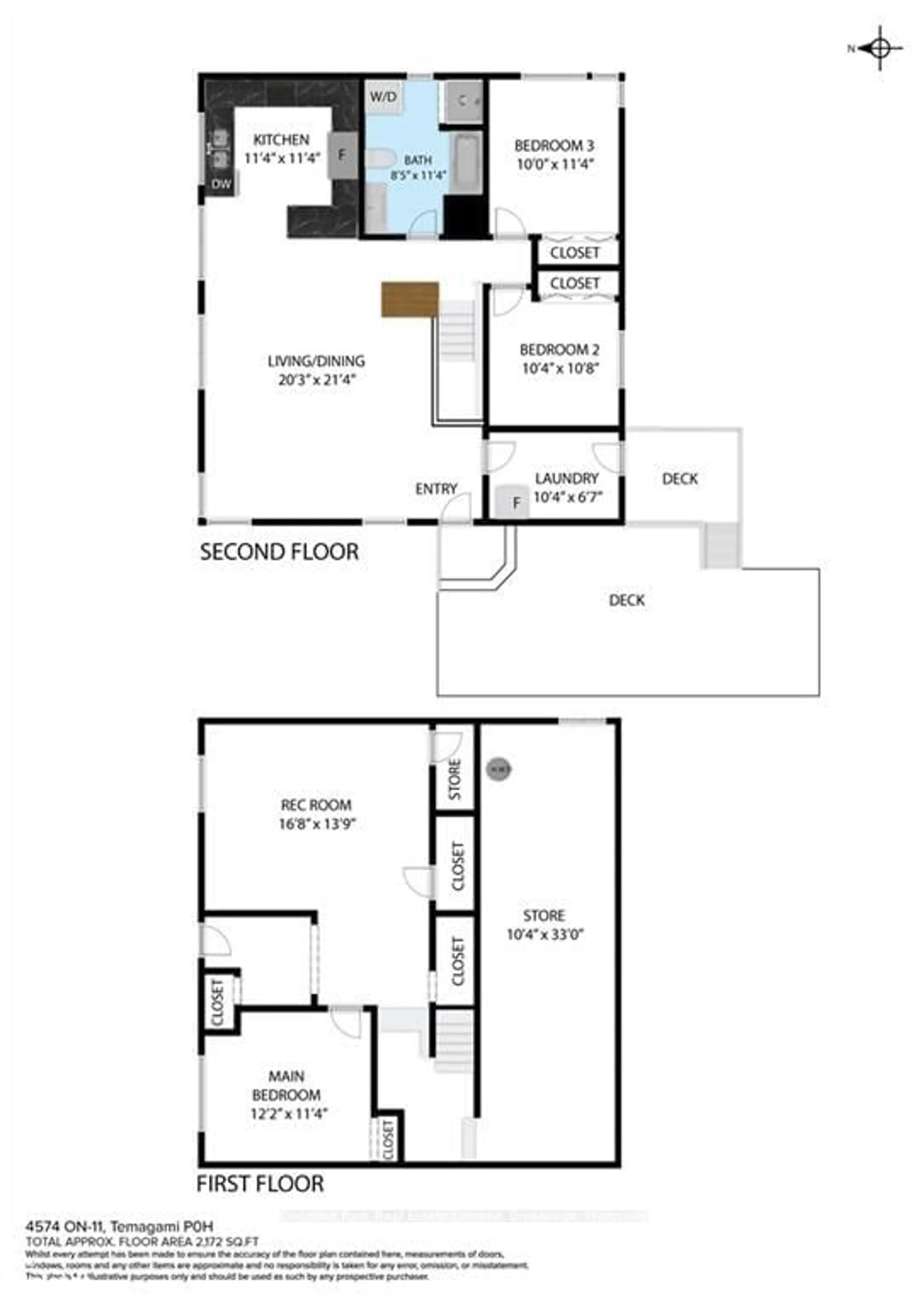 Floor plan for 4574 HIGHWAY 11, Temagami Ontario P0H 2H0