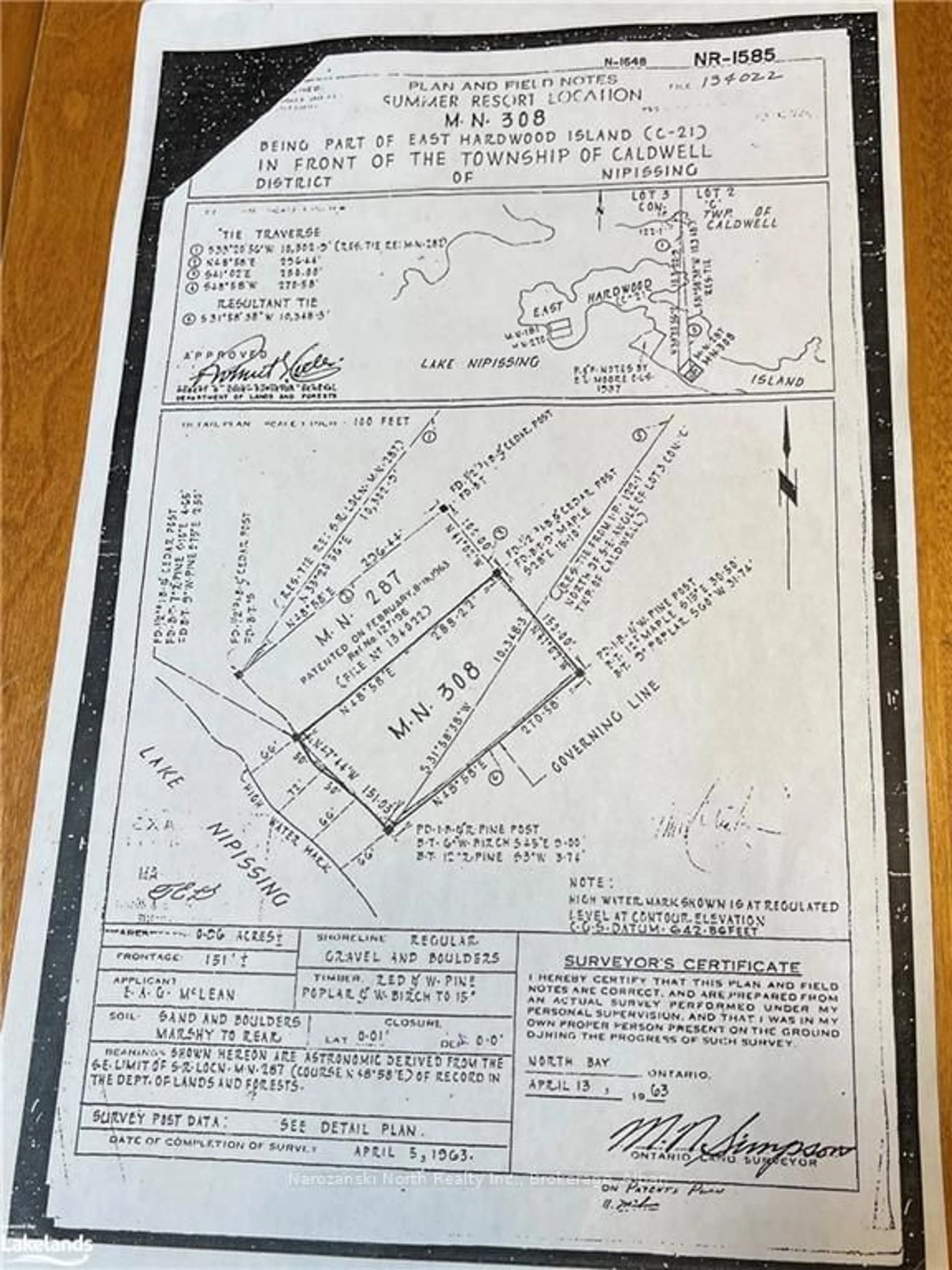 Picture of a map for 390 HARDWOOD - WC21, West Nipissing Ontario P0H 1R0