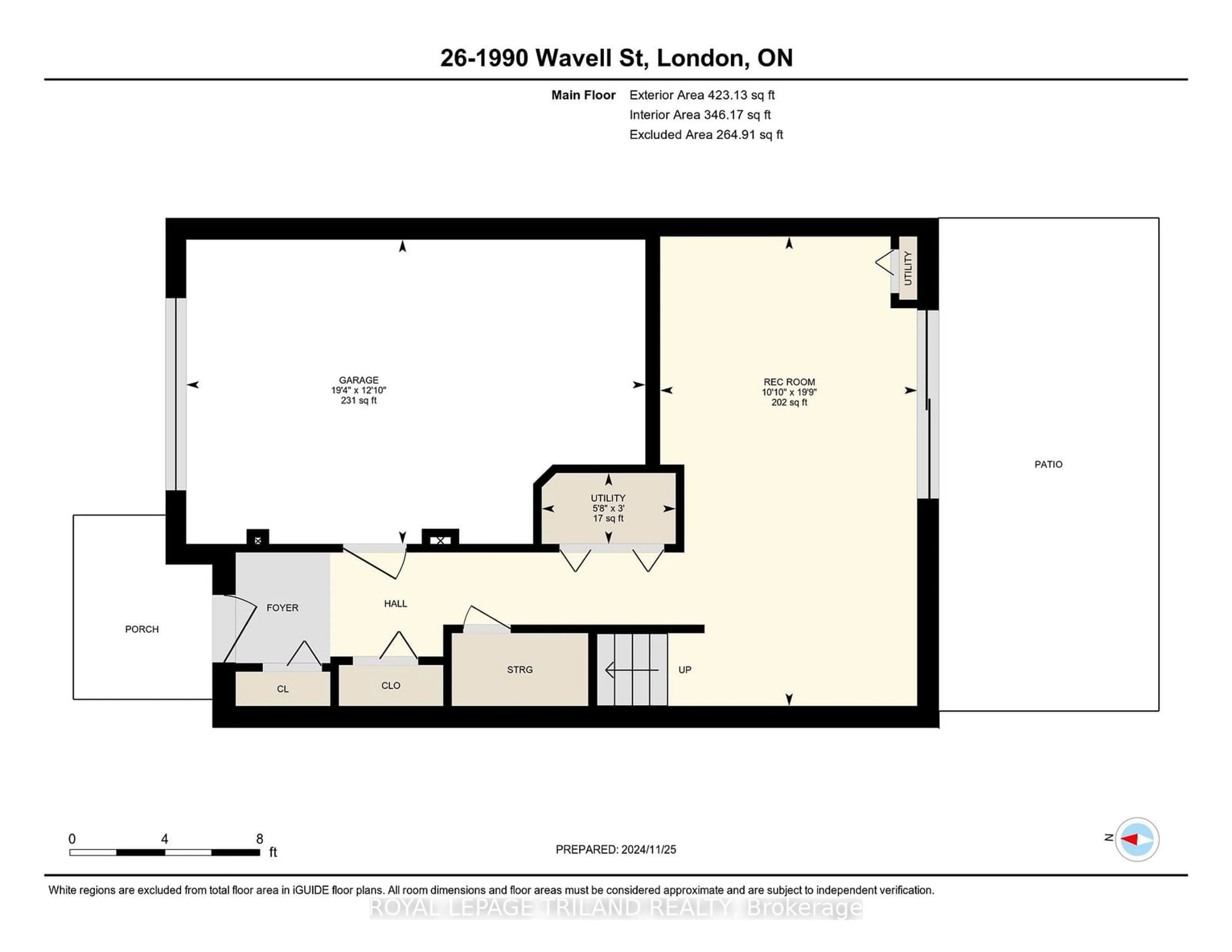 Floor plan for 1990 Wavell St #26, London Ontario N5V 4N5