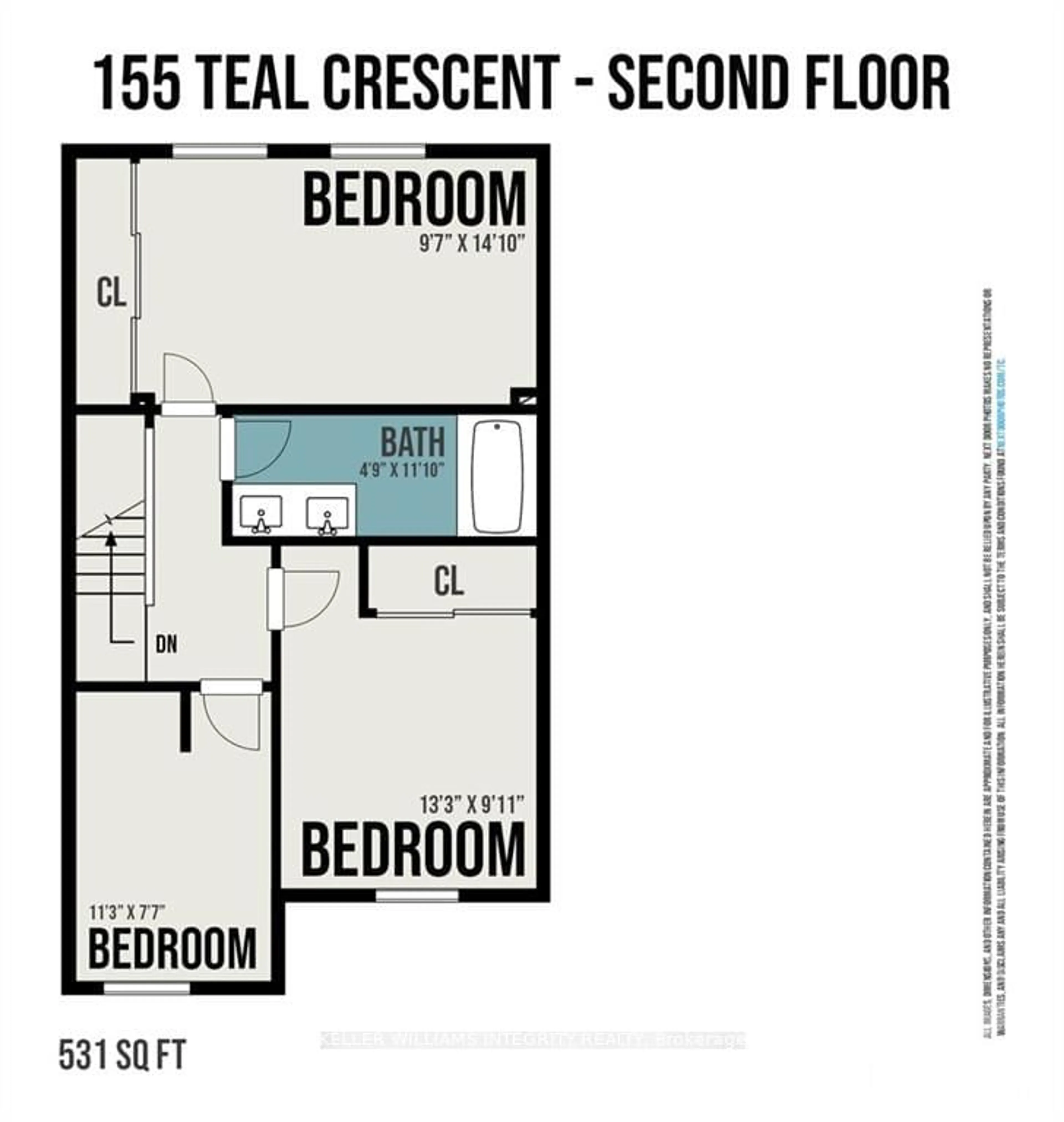 Floor plan for 155 Teal Cres, Orleans - Cumberland and Area Ontario K1E 2C1