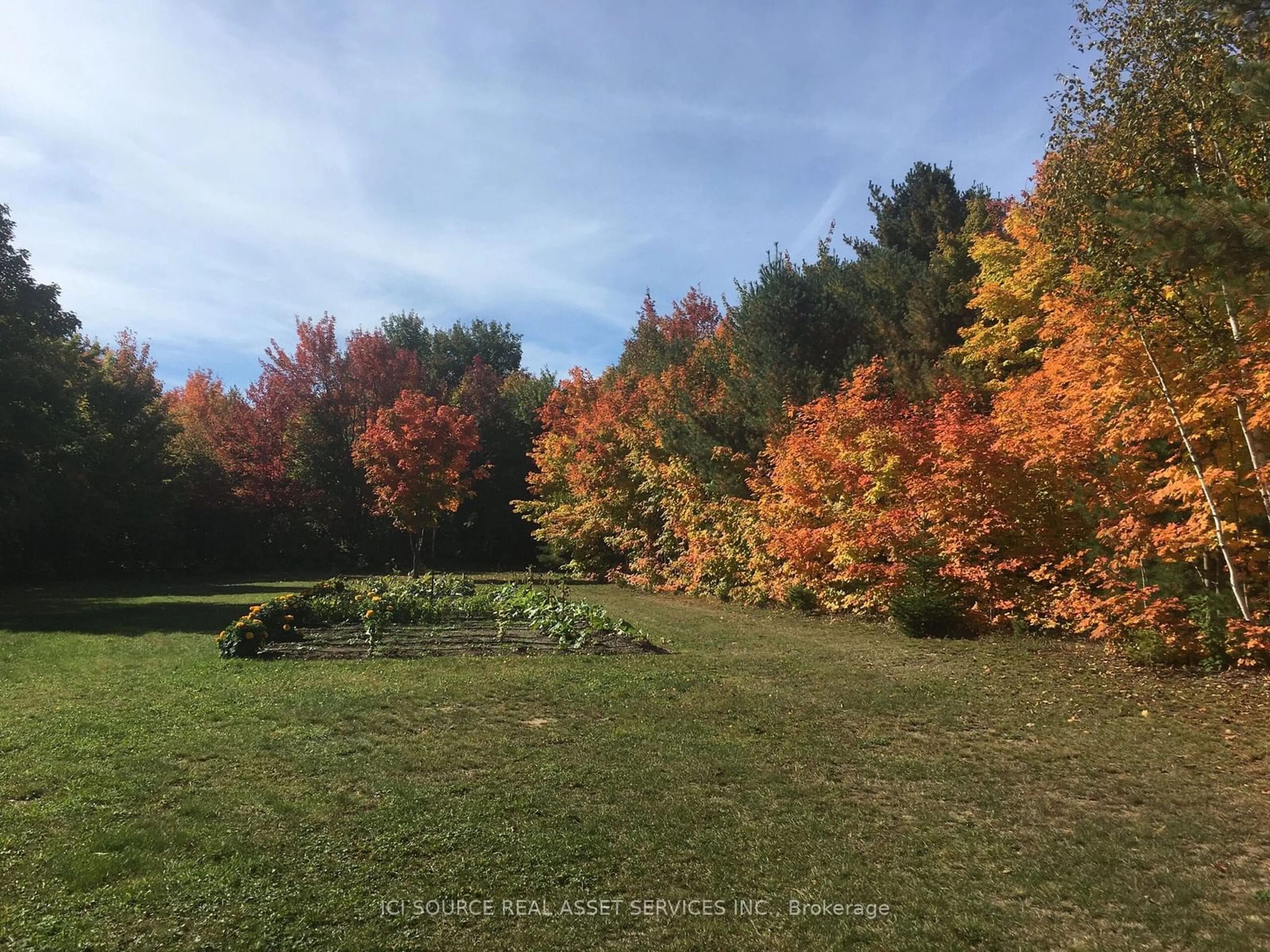 Patio, the fenced backyard for 595 Old Goulais Bay Rd, Sault Ste Marie Ontario P6A 0B5