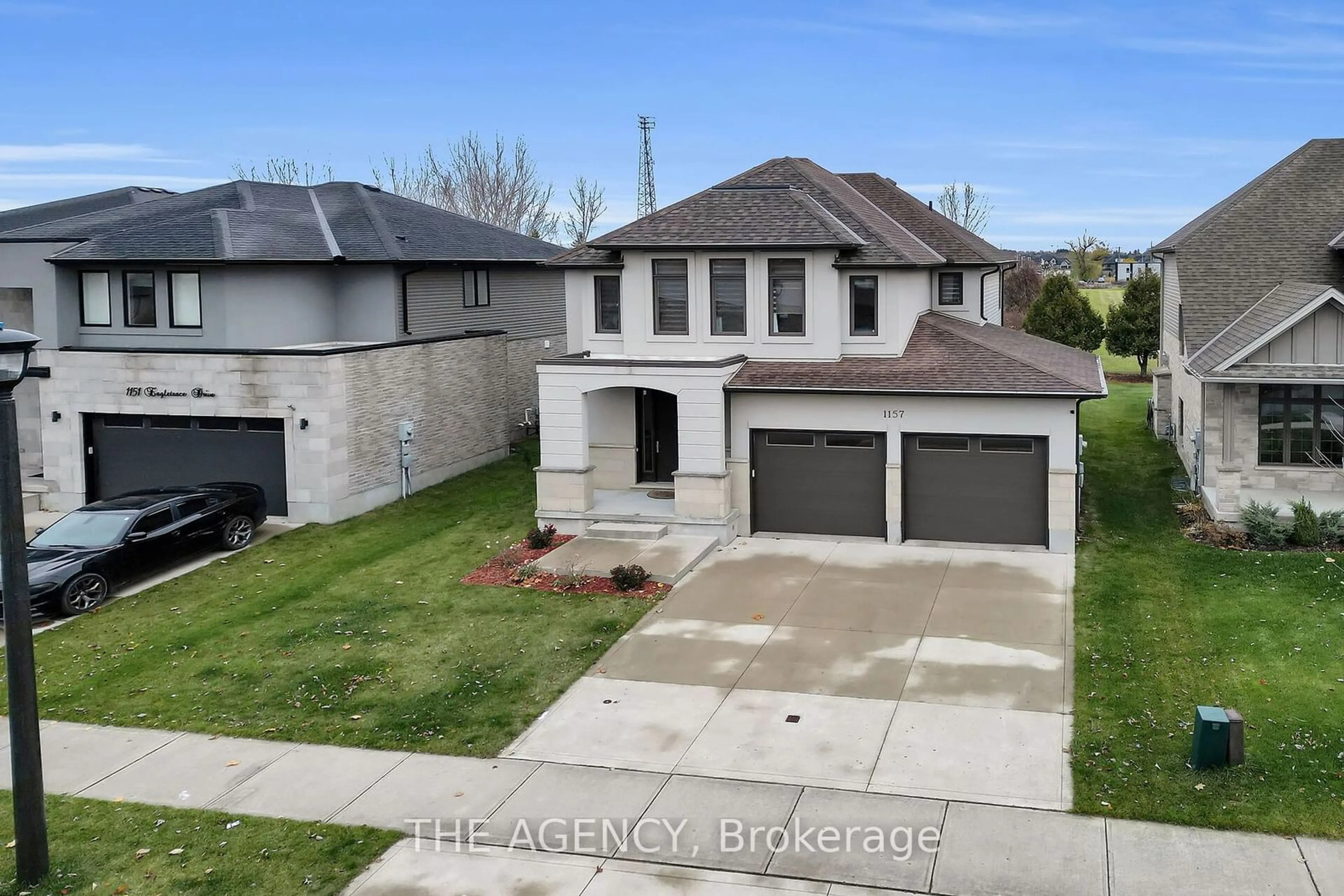 Frontside or backside of a home, the street view for 1157 Eagletrace Dr, London Ontario N6G 0K7