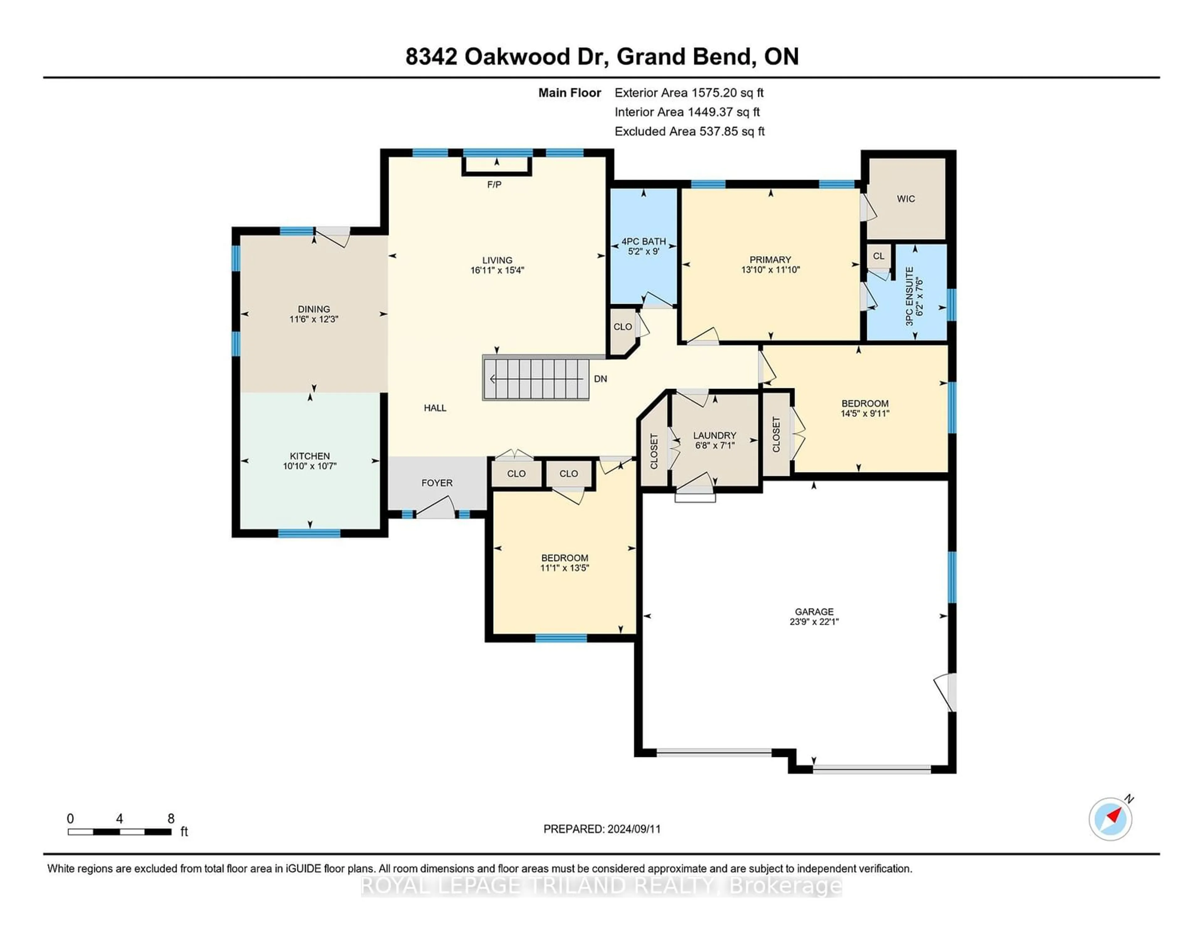 Floor plan for 8342 Oakwood Dr, Lambton Shores Ontario N0M 1T0