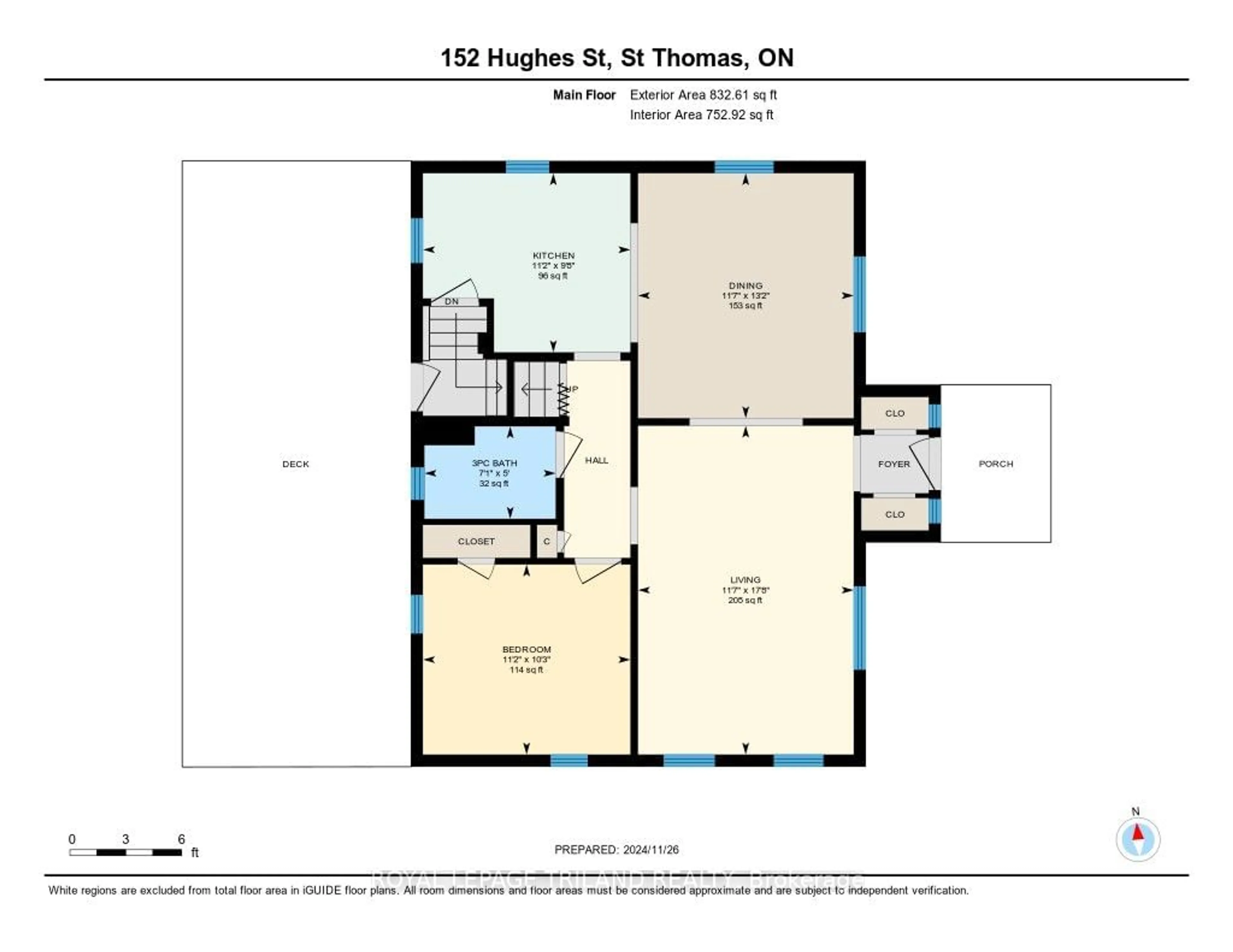 Floor plan for 152 Hughes St, St. Thomas Ontario N5P 2Z6