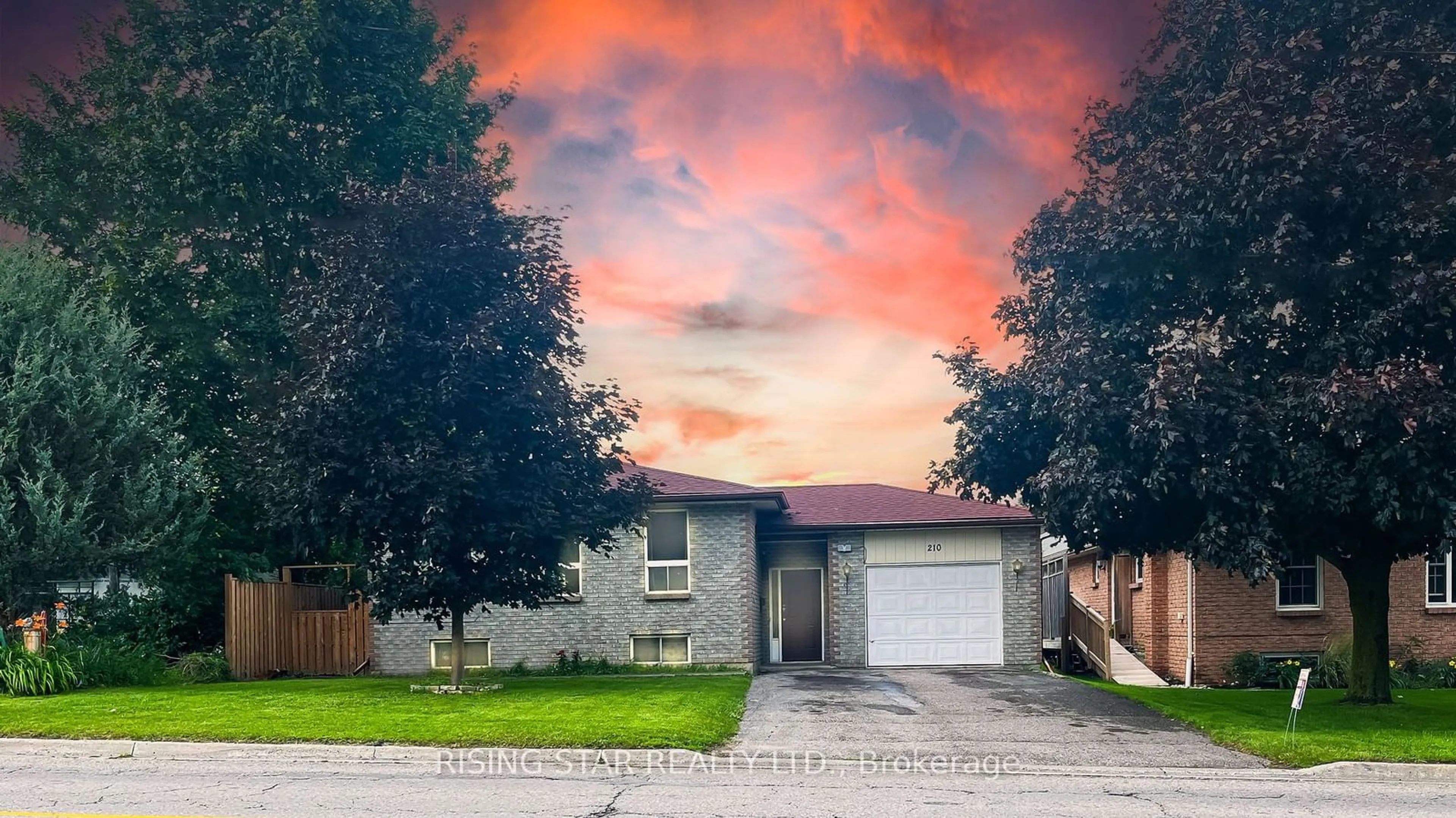 Frontside or backside of a home, the fenced backyard for 210 Mary St, Kawartha Lakes Ontario K9V 2N8