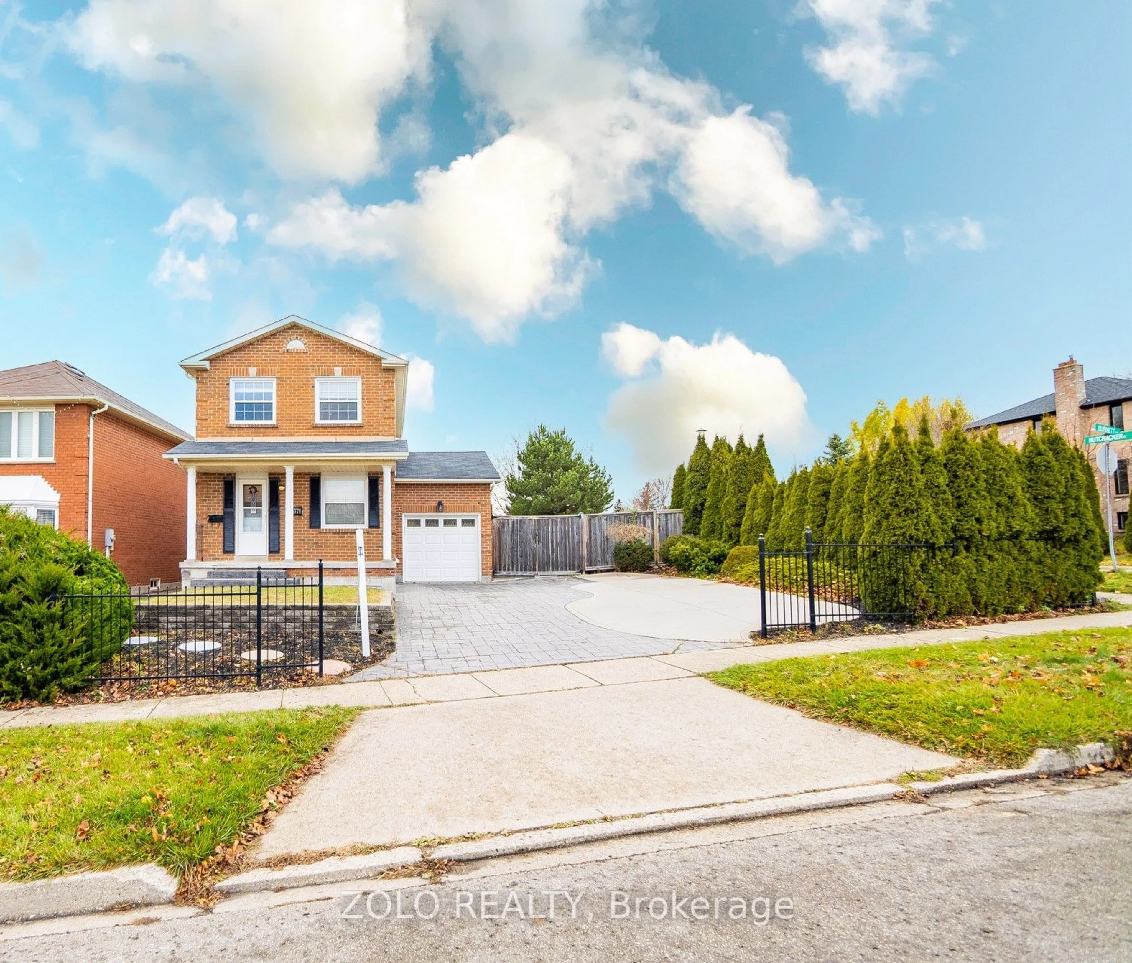 Frontside or backside of a home, the fenced backyard for 371 Burnett Ave, Cambridge Ontario N1T 1G6