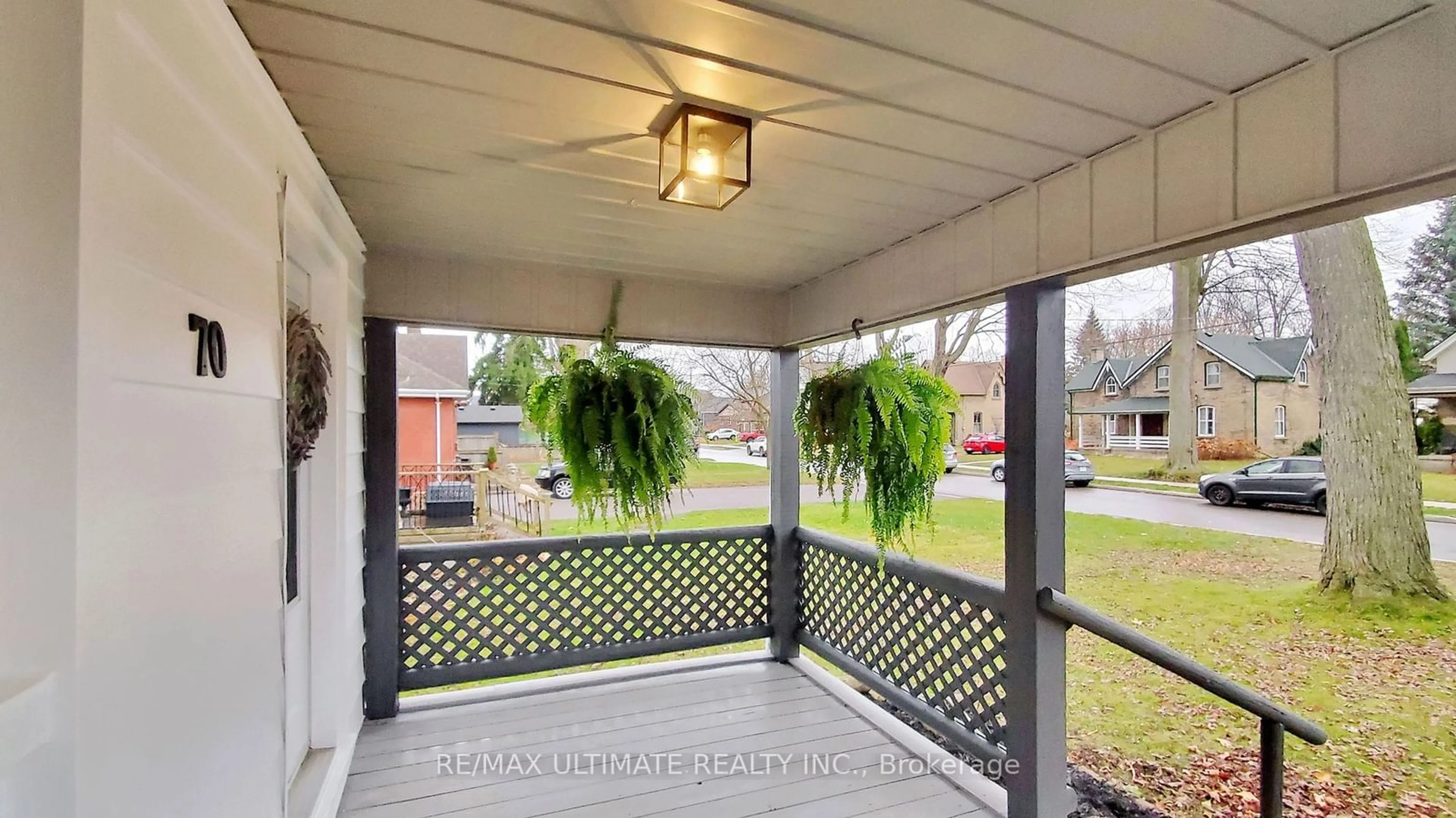 Patio, the fenced backyard for 70 Argyle St, Stratford Ontario N5A 2H5