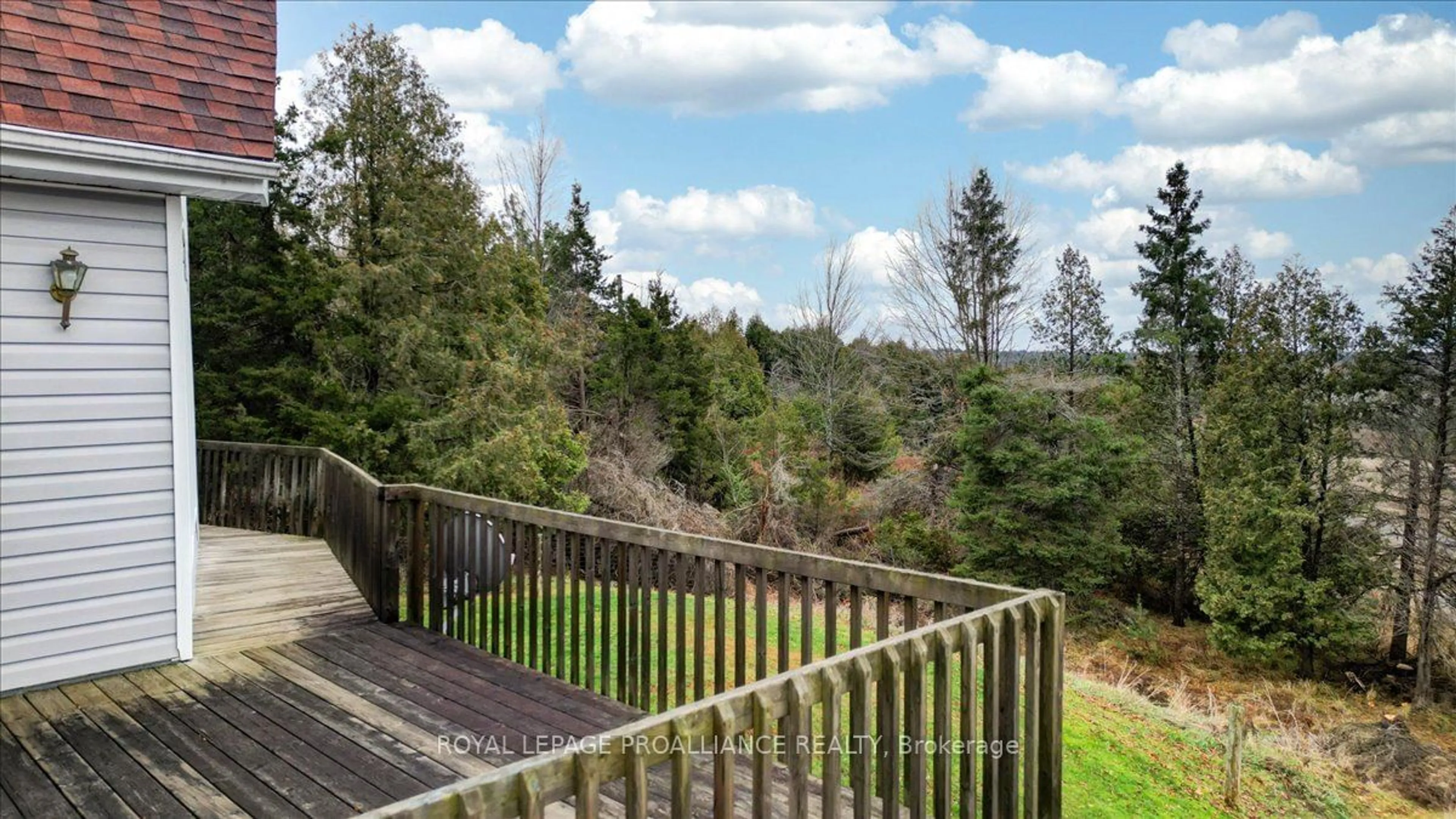 Patio, the fenced backyard for 884 Centre Line Rd, Marmora and Lake Ontario K0K 2M0