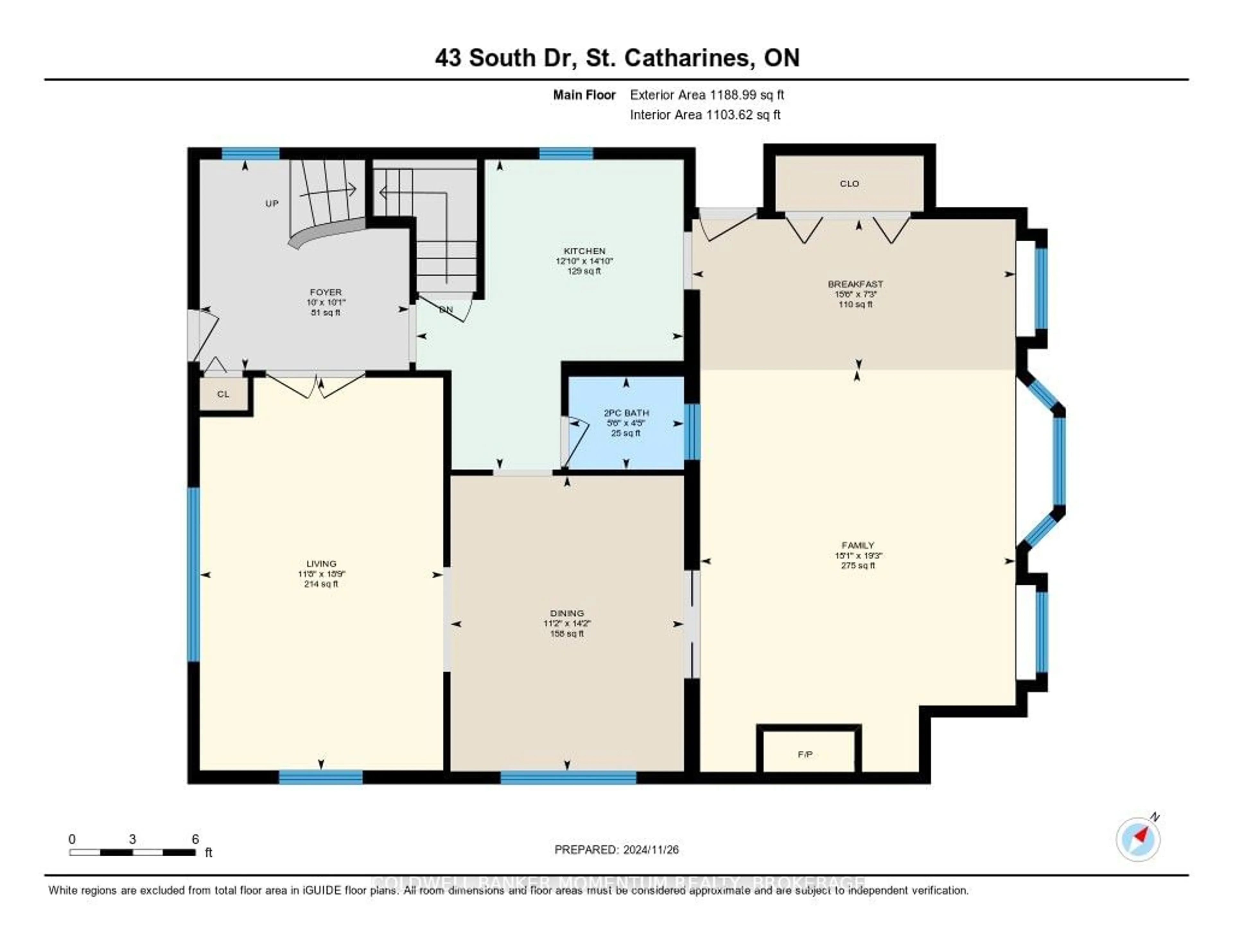 Floor plan for 43 South Dr, St. Catharines Ontario L2R 4V1