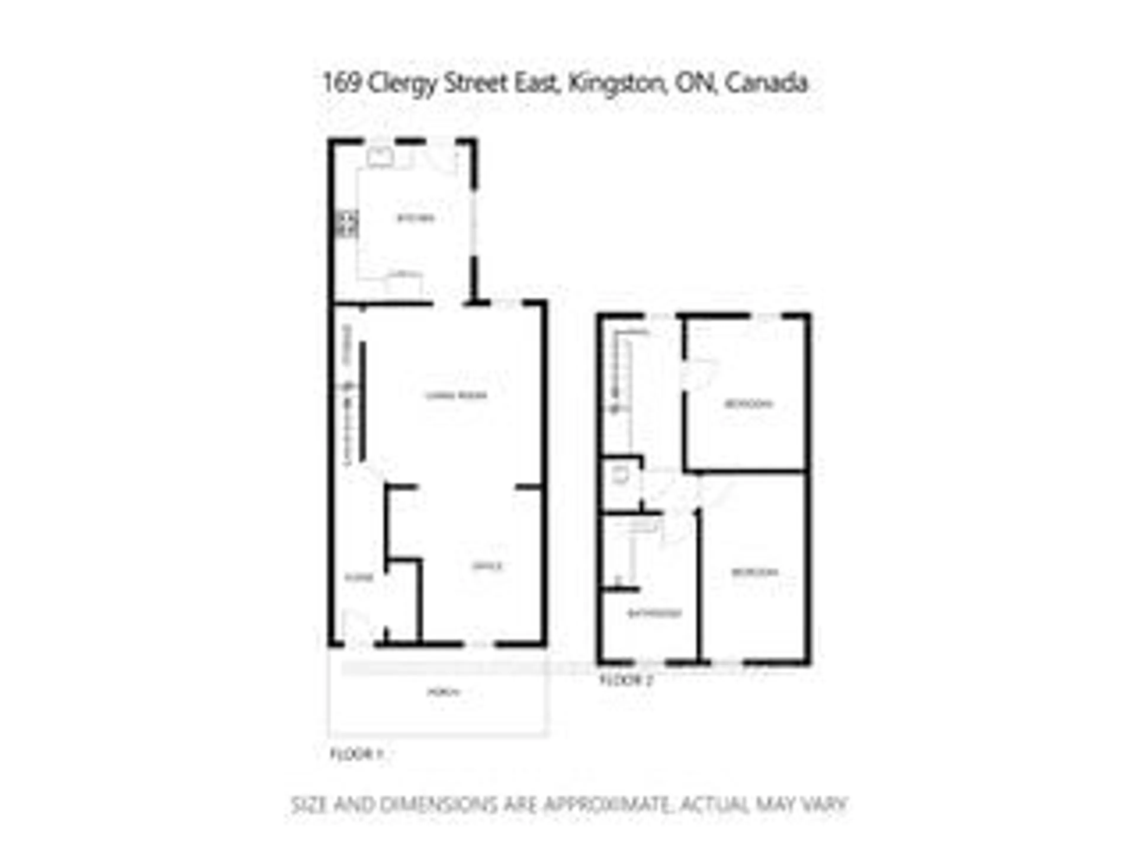 Floor plan for 169 Clergy St, Kingston Ontario K7K 3S6