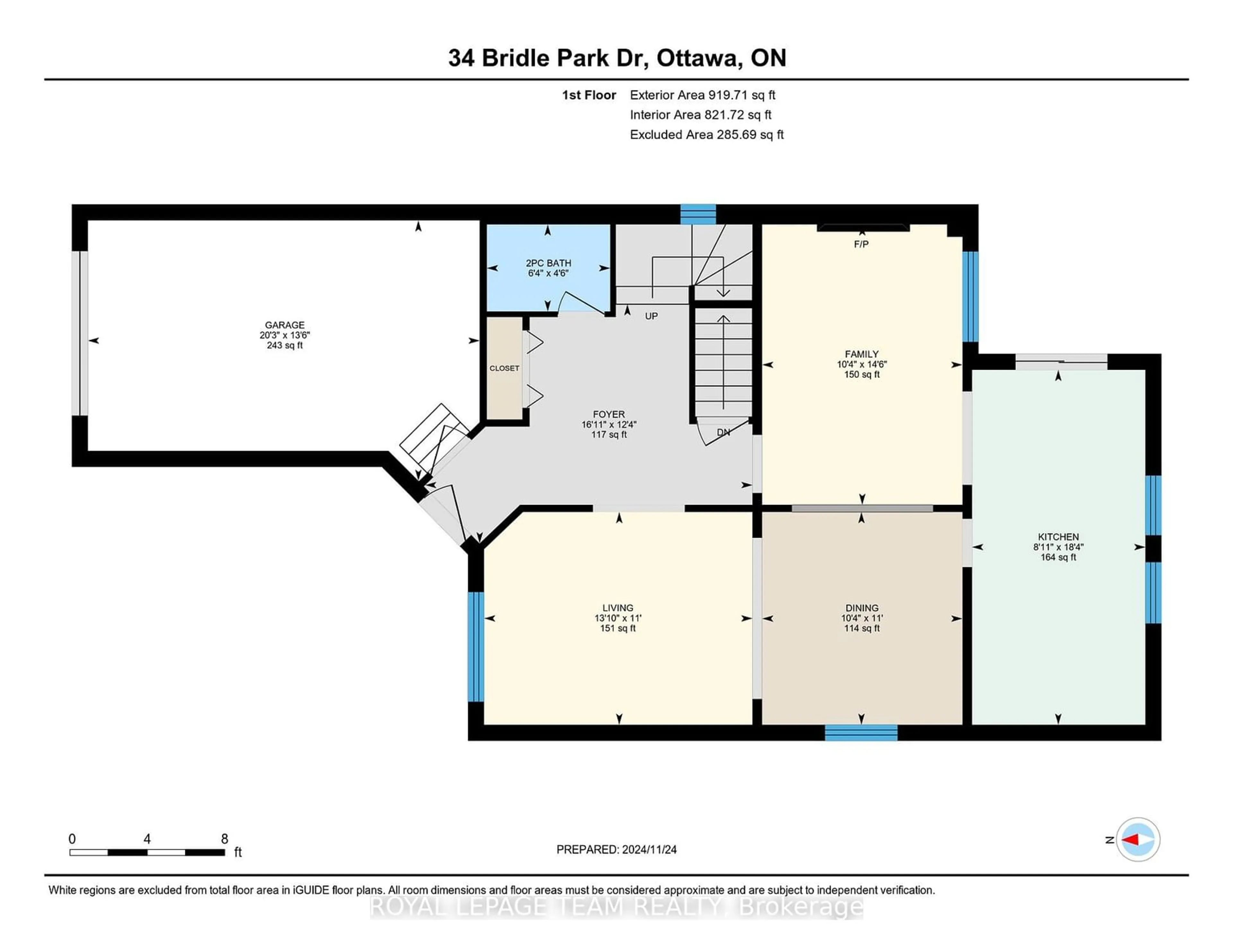 Floor plan for 34 Bridle Park Dr, Kanata Ontario K2M 2E2