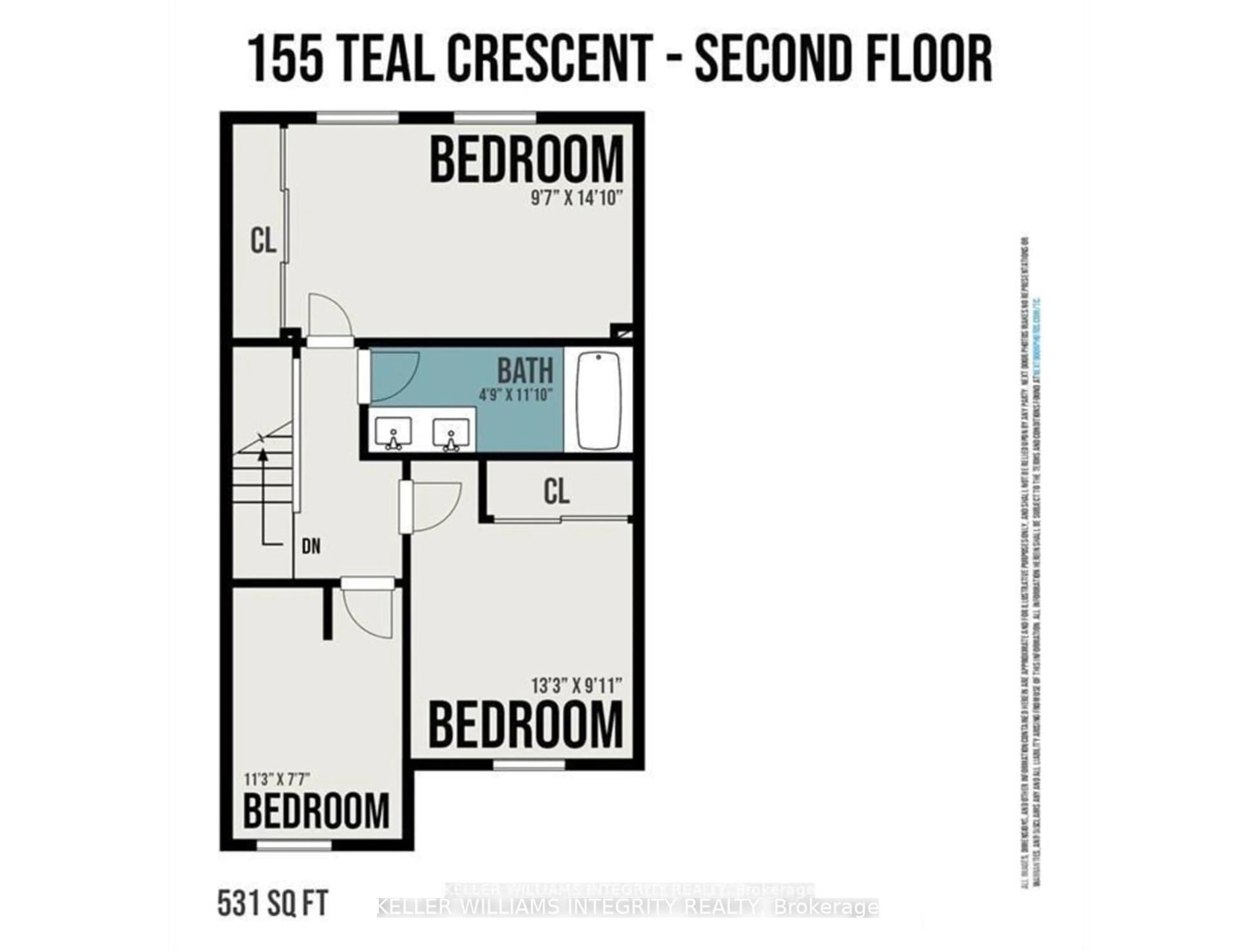 Floor plan for 155 Teal Cres #74, Orleans - Cumberland and Area Ontario K1E 2C1