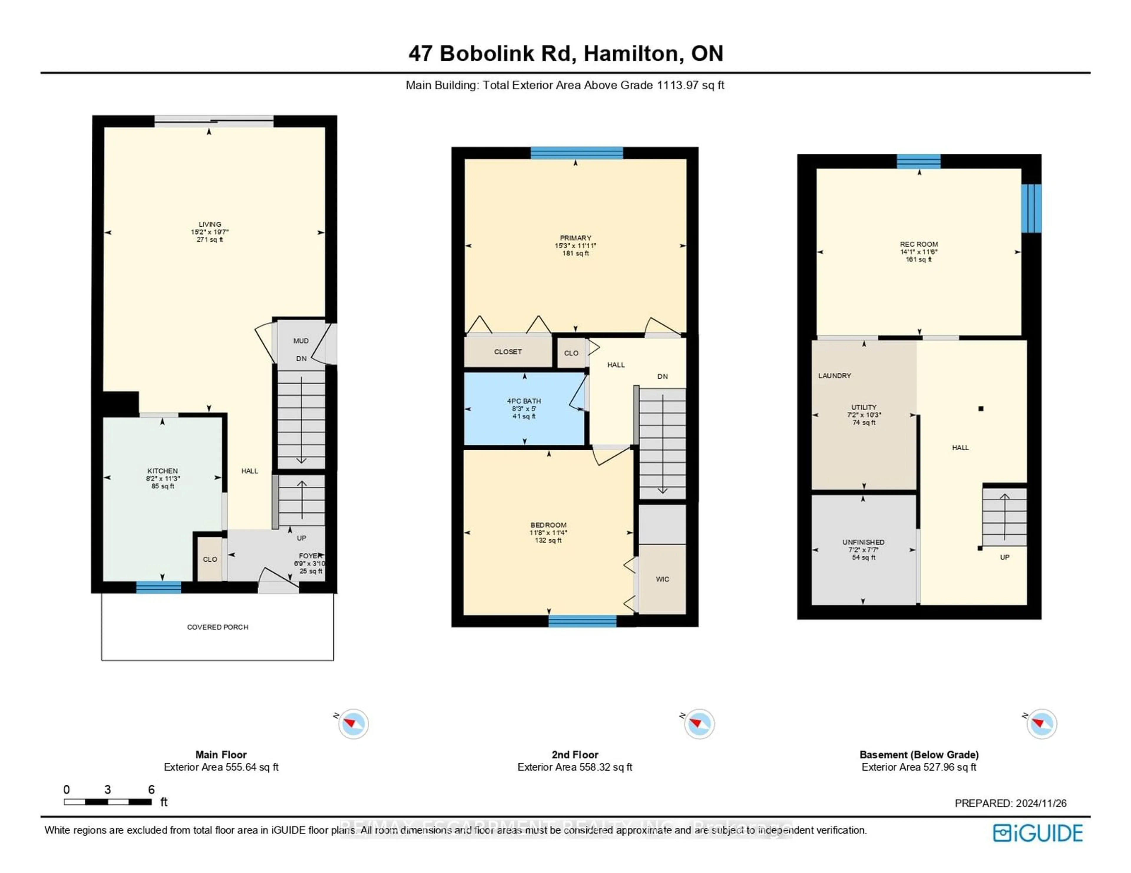 Floor plan for 47 Bobolink Rd, Hamilton Ontario L9A 2P3