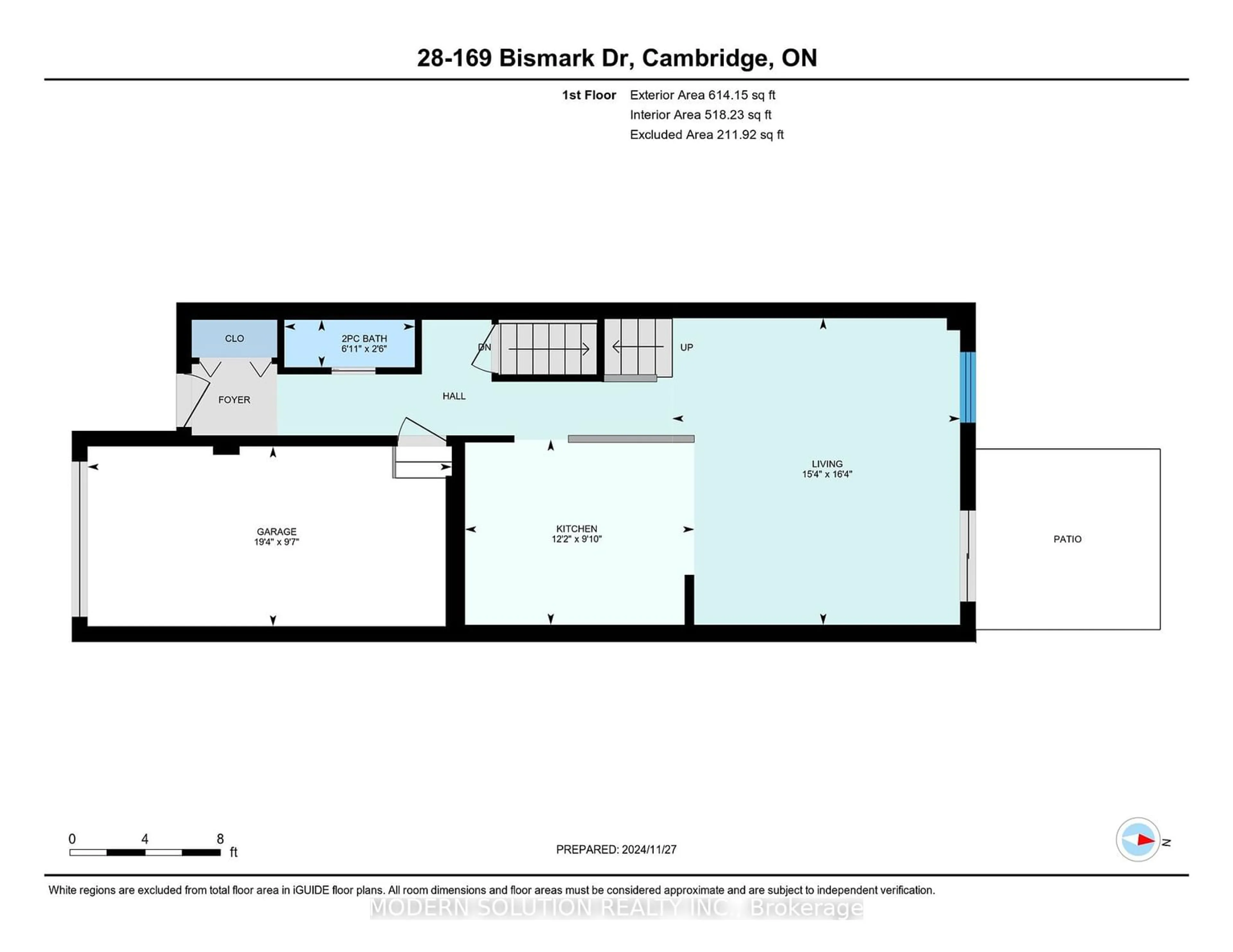 Floor plan for 169 Bismark Dr #28, Cambridge Ontario N1S 5C1