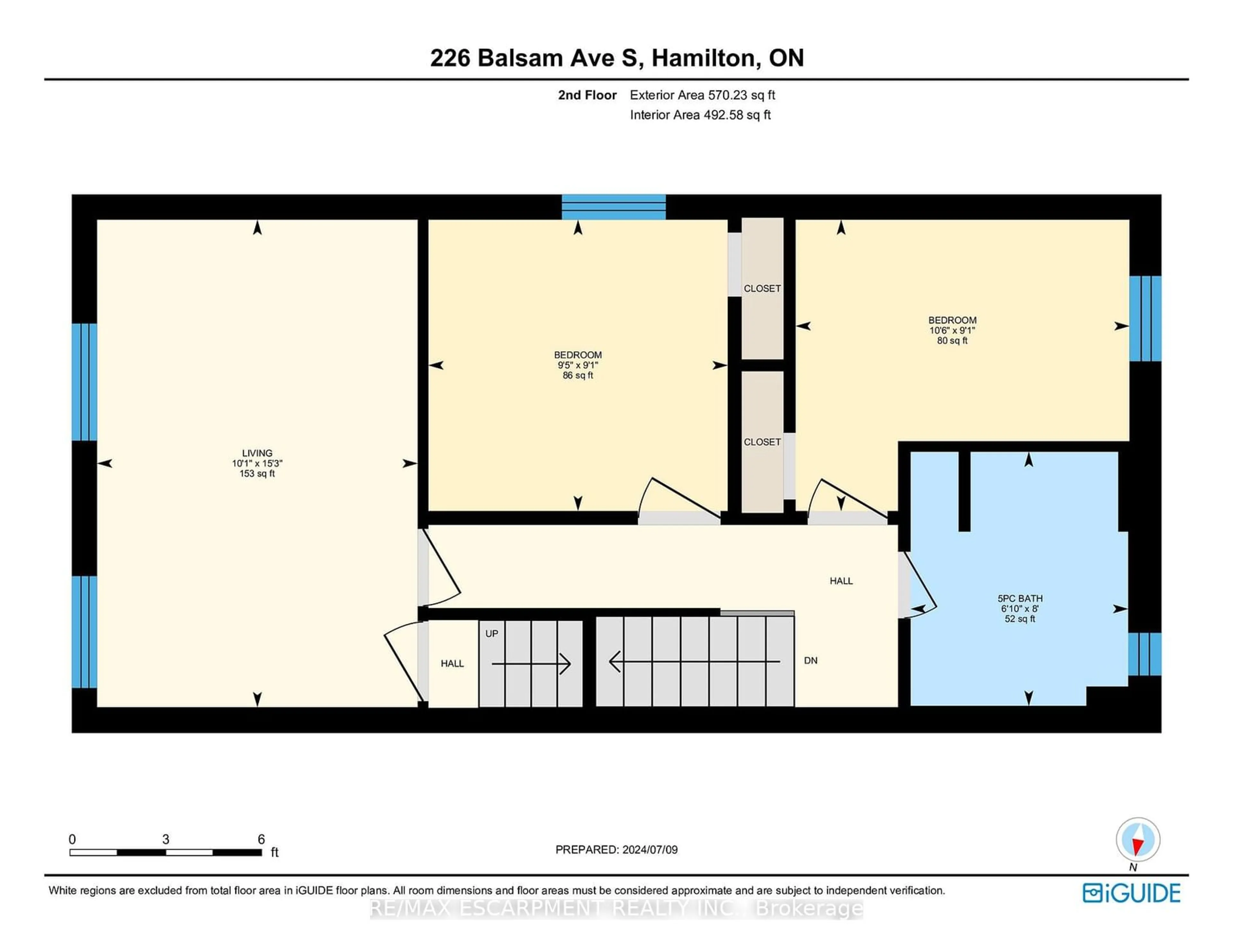 Floor plan for 226 Balsam Ave, Hamilton Ontario L8M 3C1