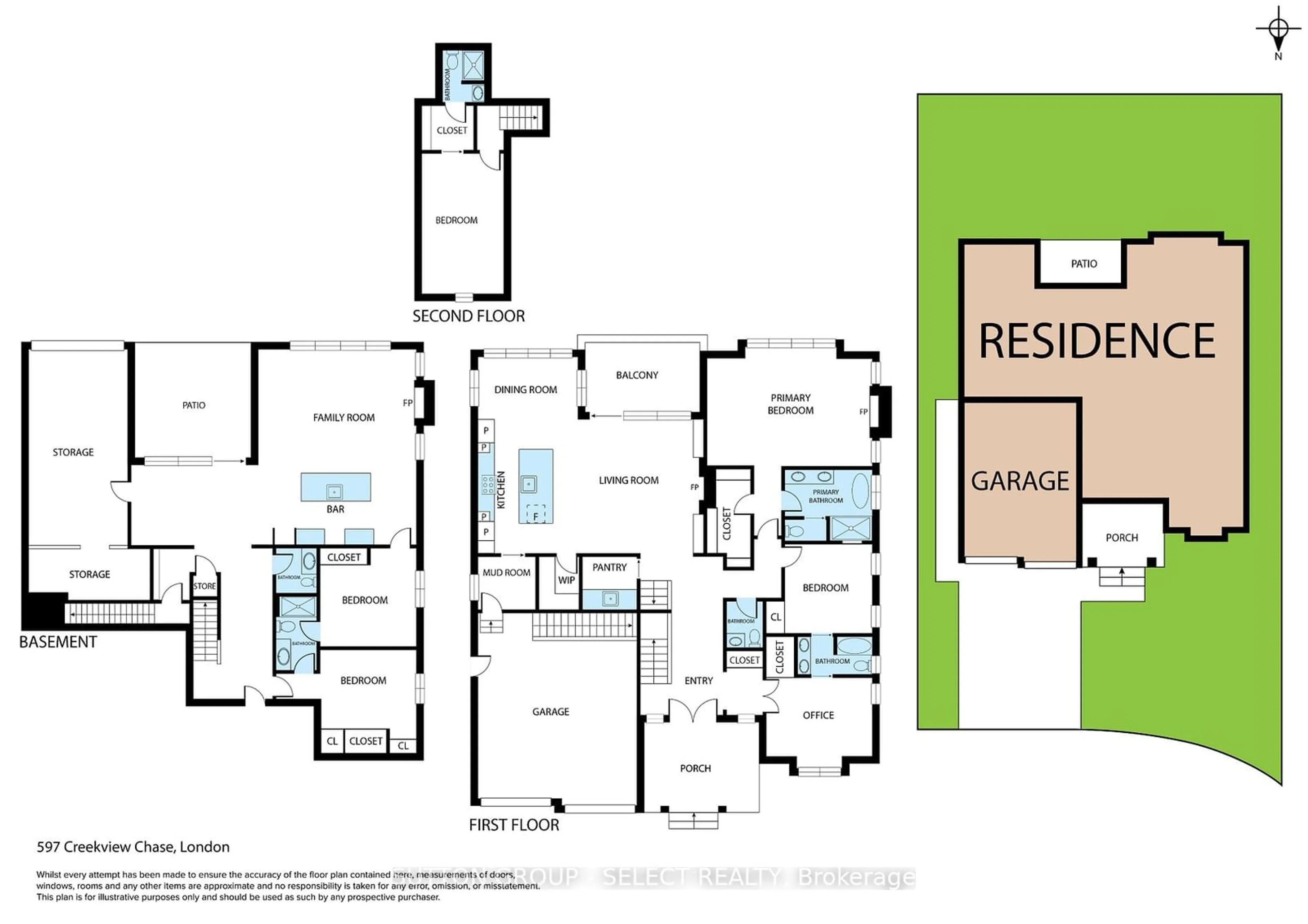 Floor plan for 597 CREEKVIEW Chse, London Ontario N6G 3X8