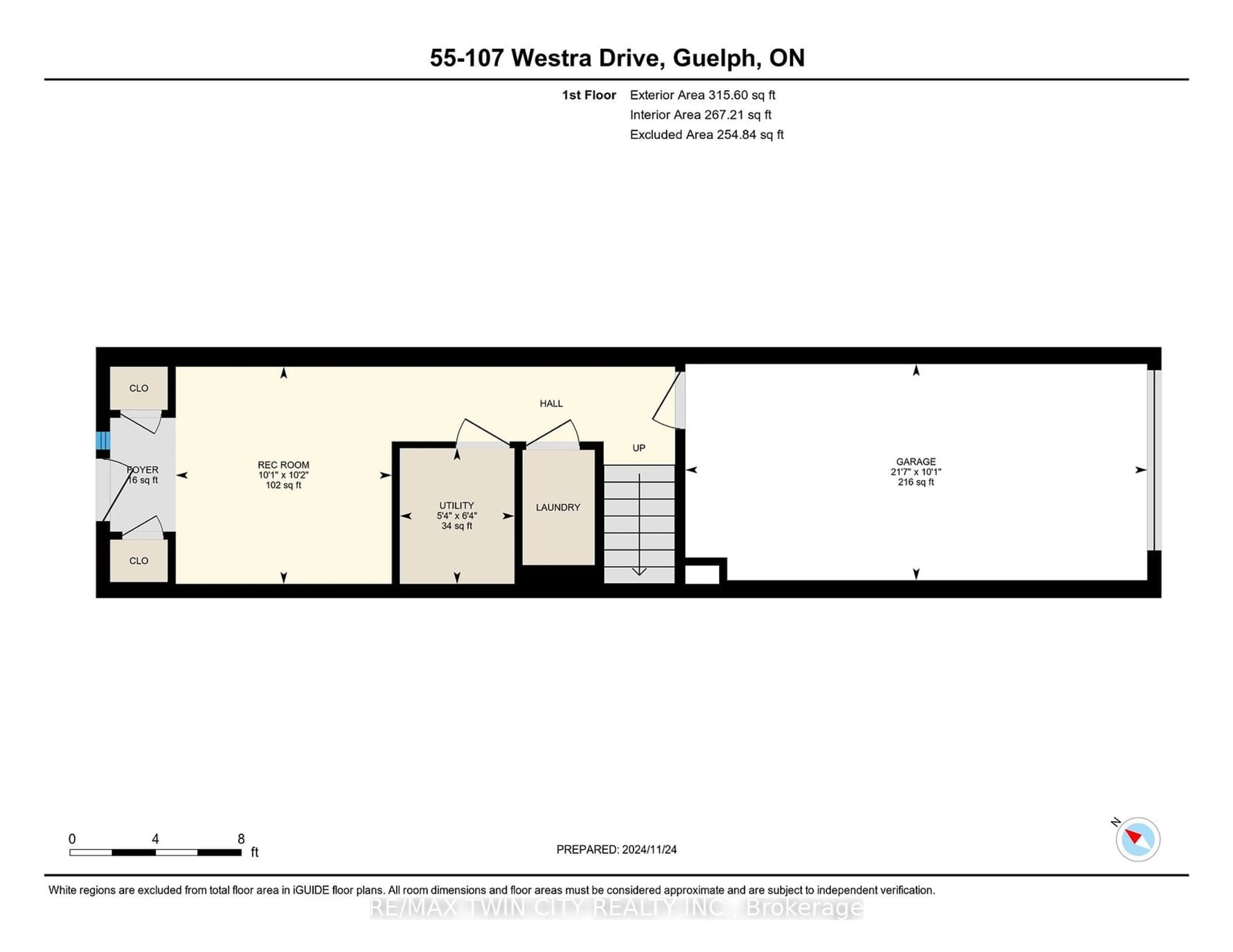 Floor plan for 107 Westra Dr #55, Guelph/Eramosa Ontario N1K 0A5