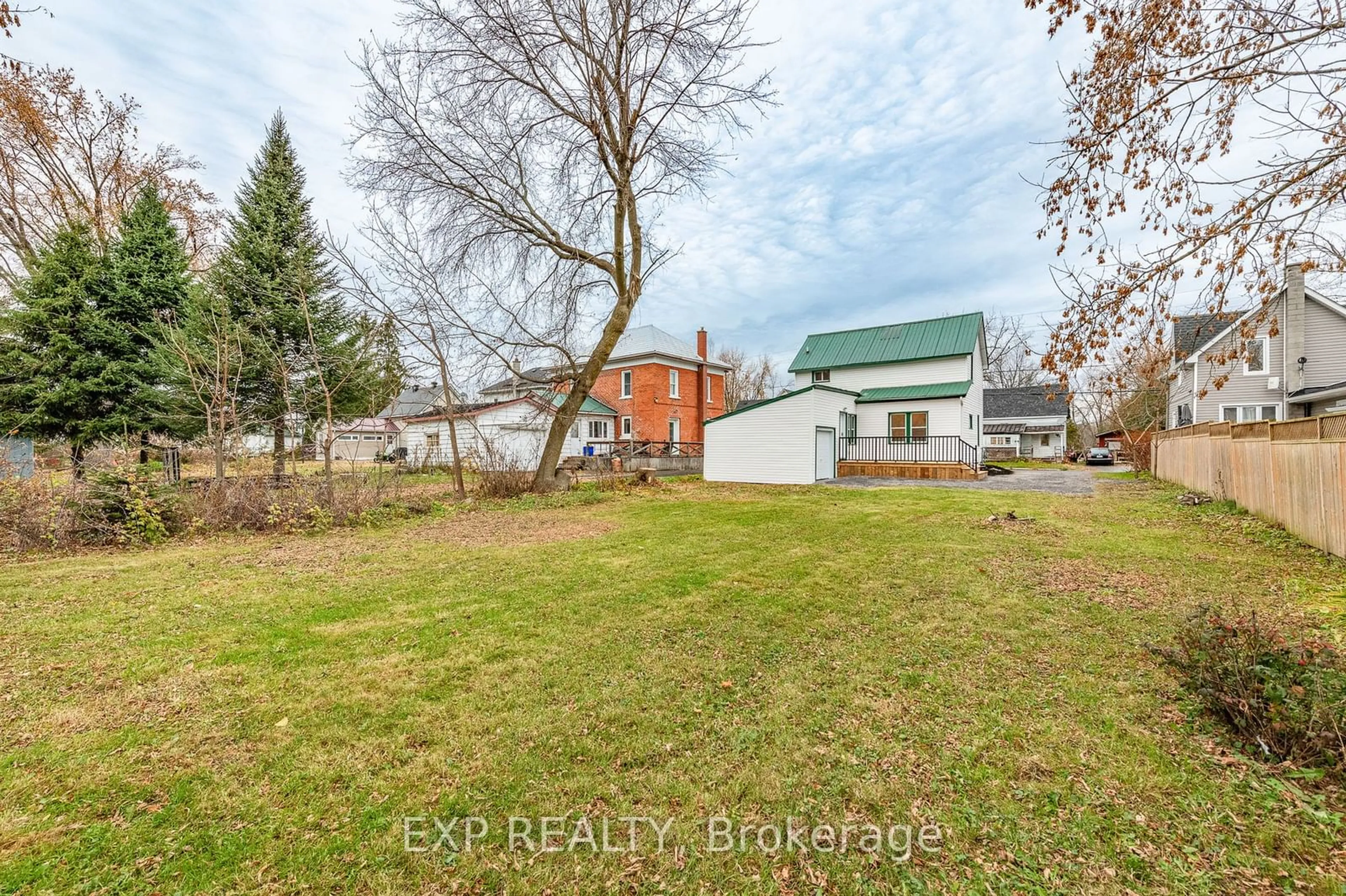 Frontside or backside of a home, the fenced backyard for 17 VICTORIA St, North Stormont Ontario K0C 1K0