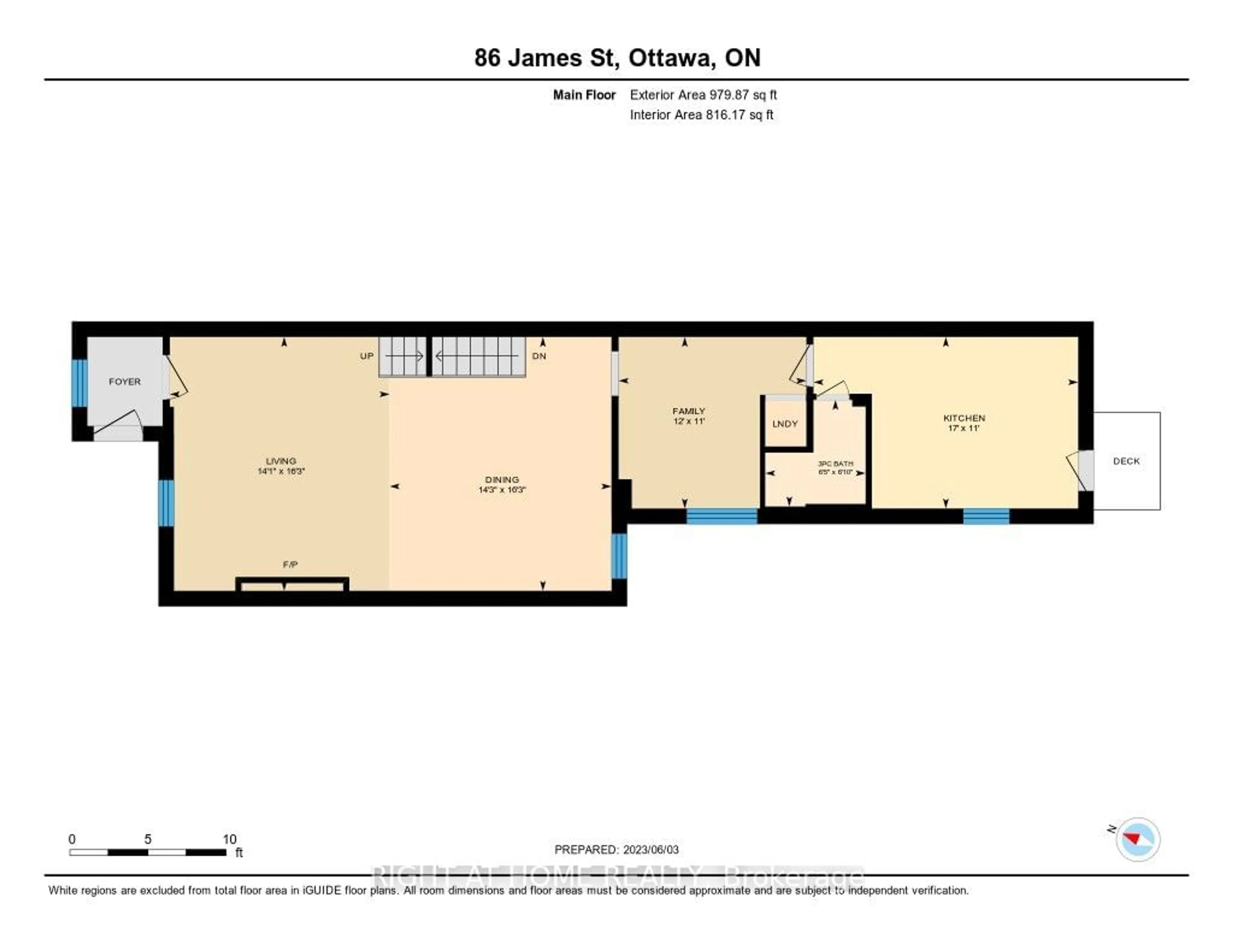 Floor plan for 86 James St, Ottawa Centre Ontario K1R 5M3