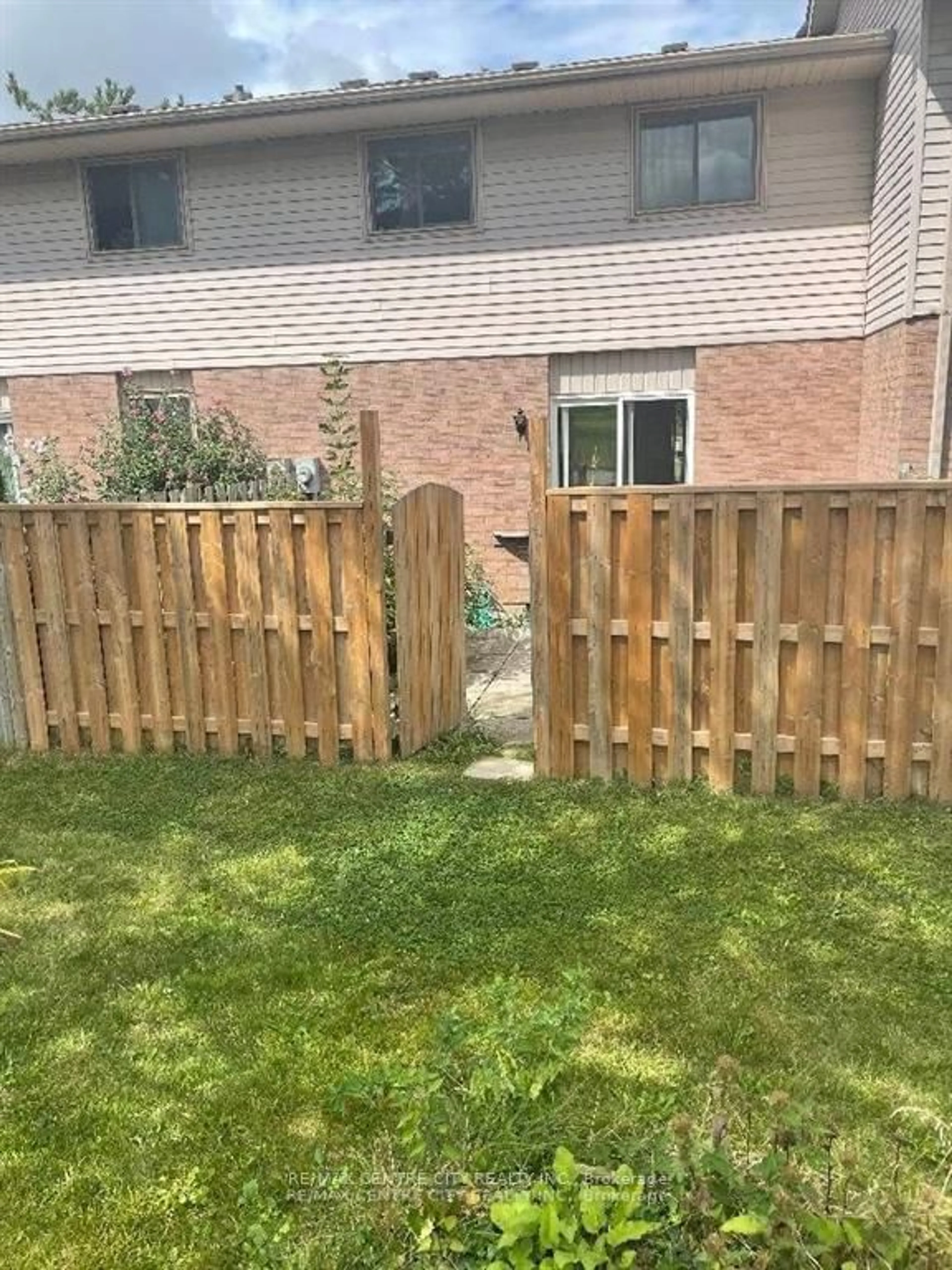 Patio, the fenced backyard for 1855 Aldersbrook Rd #9, London Ontario N6G 4R7