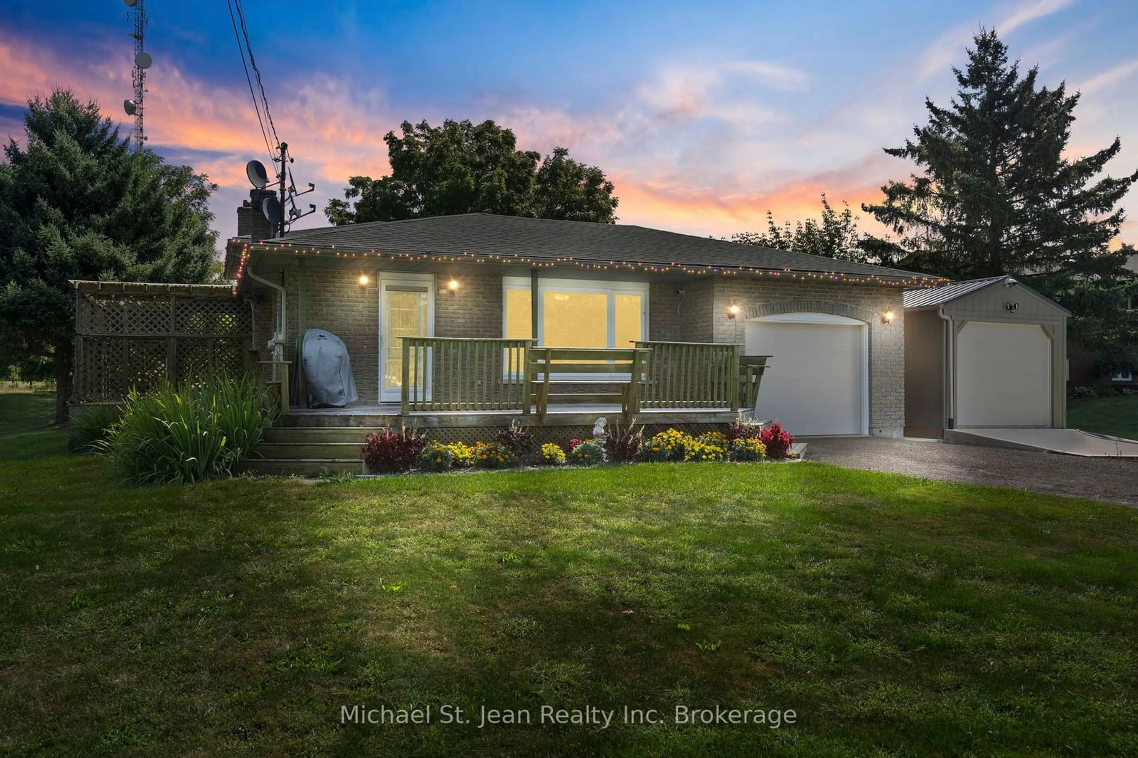 Frontside or backside of a home, the fenced backyard for 2859 Chippawa Rd, Port Colborne Ontario L3K 5V5