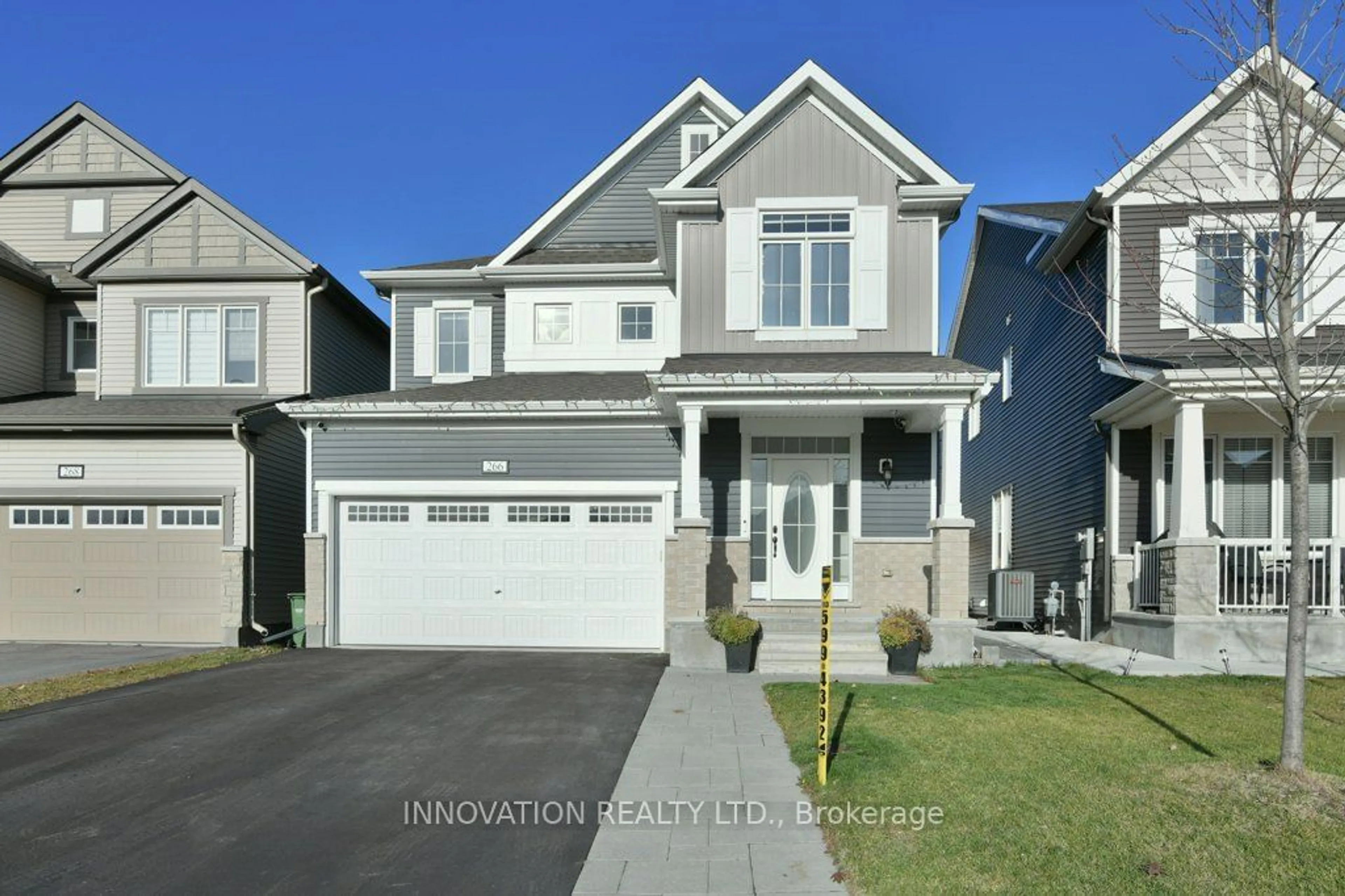 Frontside or backside of a home, the street view for 266 Ponderosa St, Kanata Ontario K2V 0N4