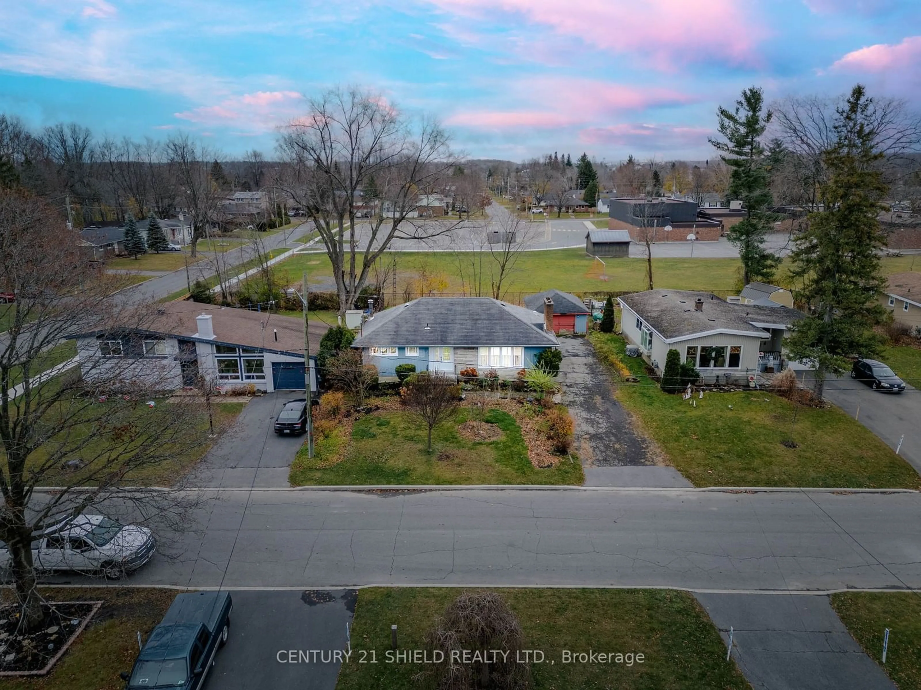 Frontside or backside of a home, the fenced backyard for 1404 Boyd St, Cornwall Ontario K6J 1X1