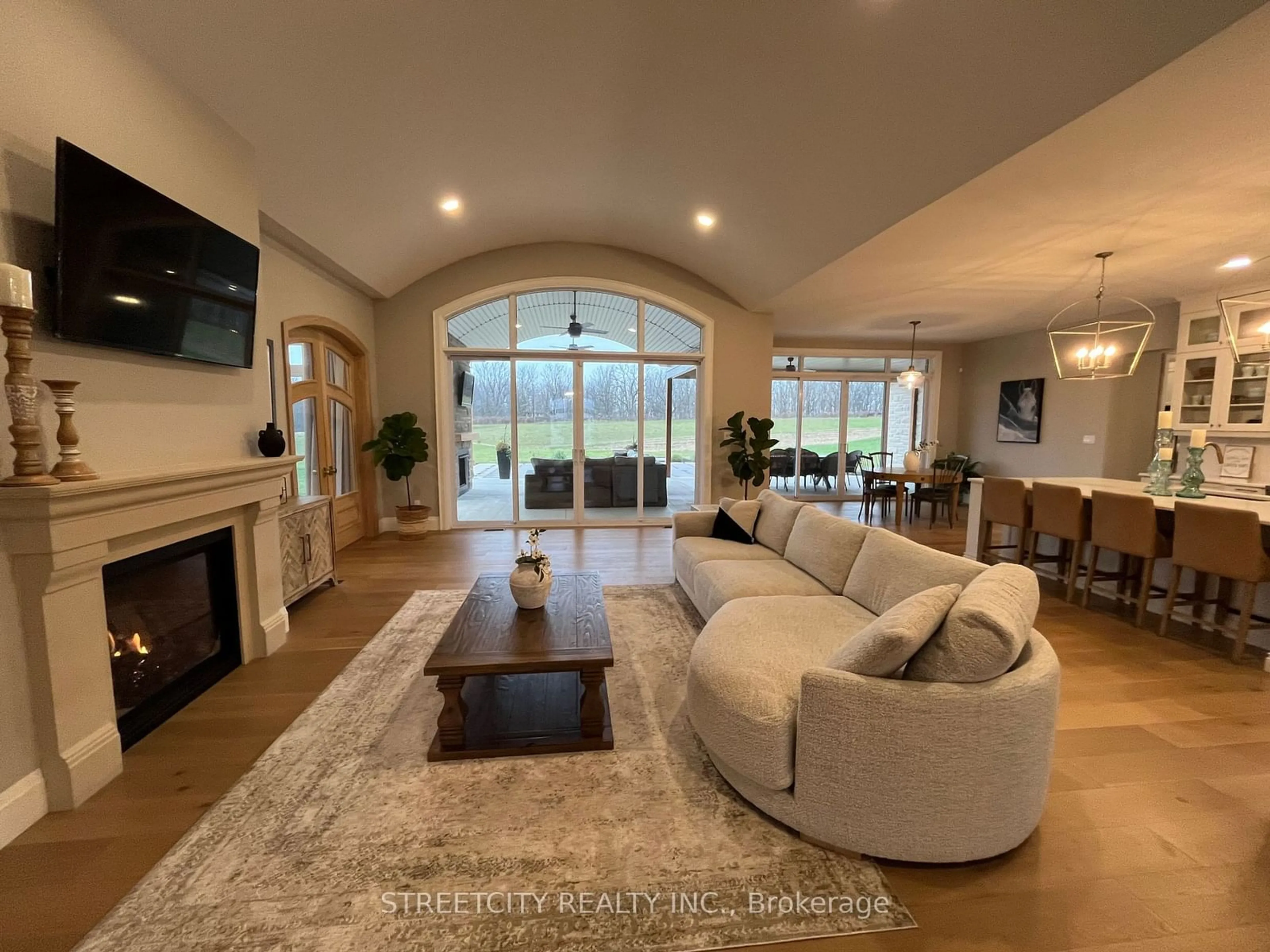 Living room, wood floors for 20724 Denfield Rd, Middlesex Centre Ontario N6H 5L2