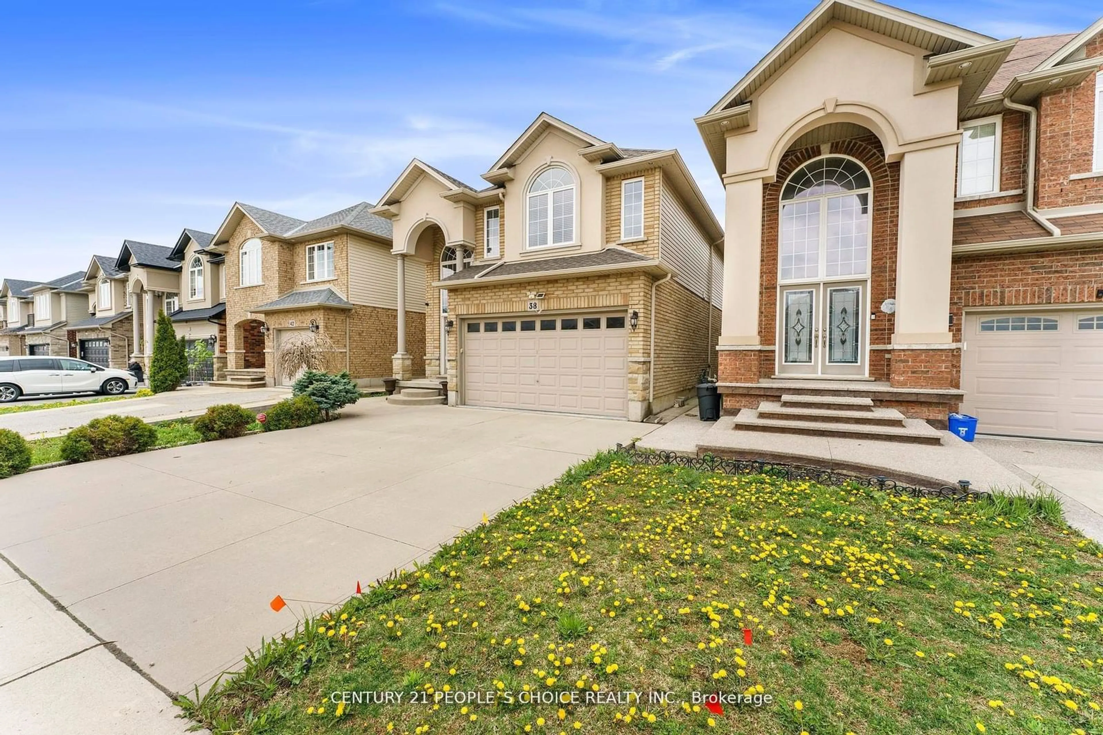 Frontside or backside of a home, the street view for 38 Assisi St, Hamilton Ontario L8W 0A5